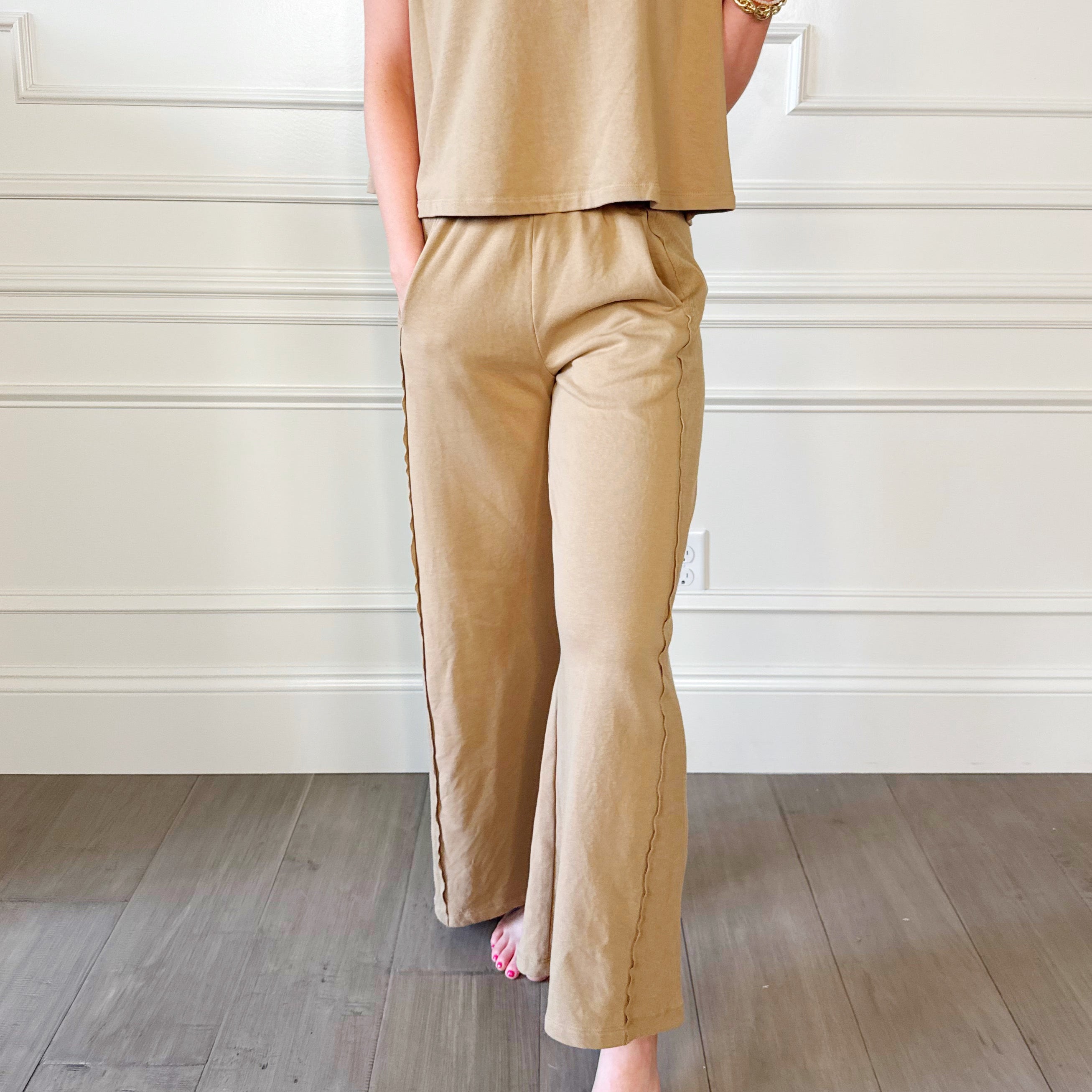 Dark Tan Flowy Pant