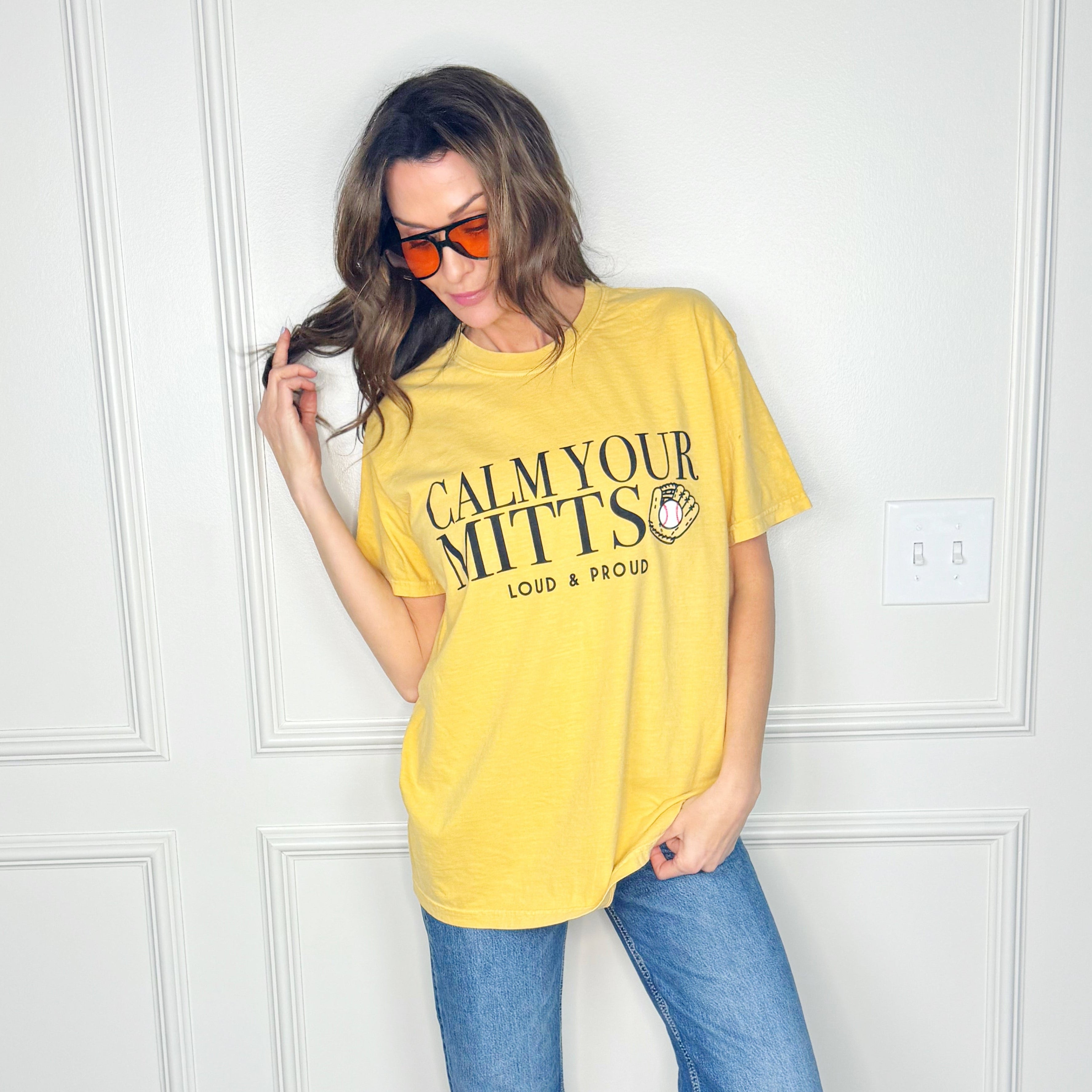 Baseball Calm Your Mitts Tee