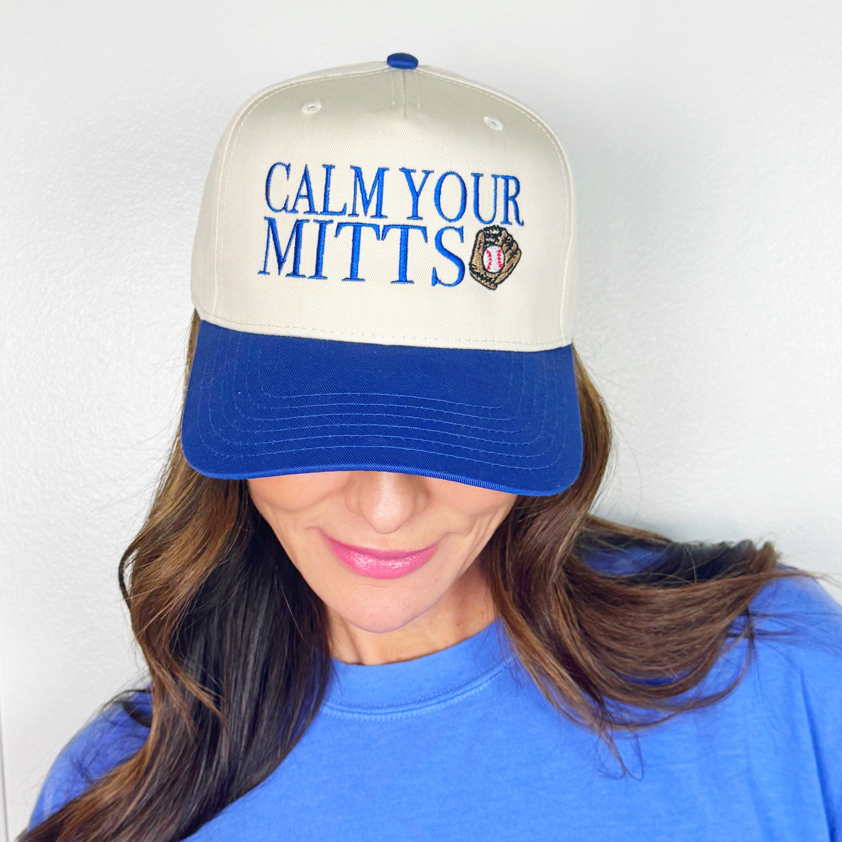 Baseball Calm Your Mitts Trucker Hat