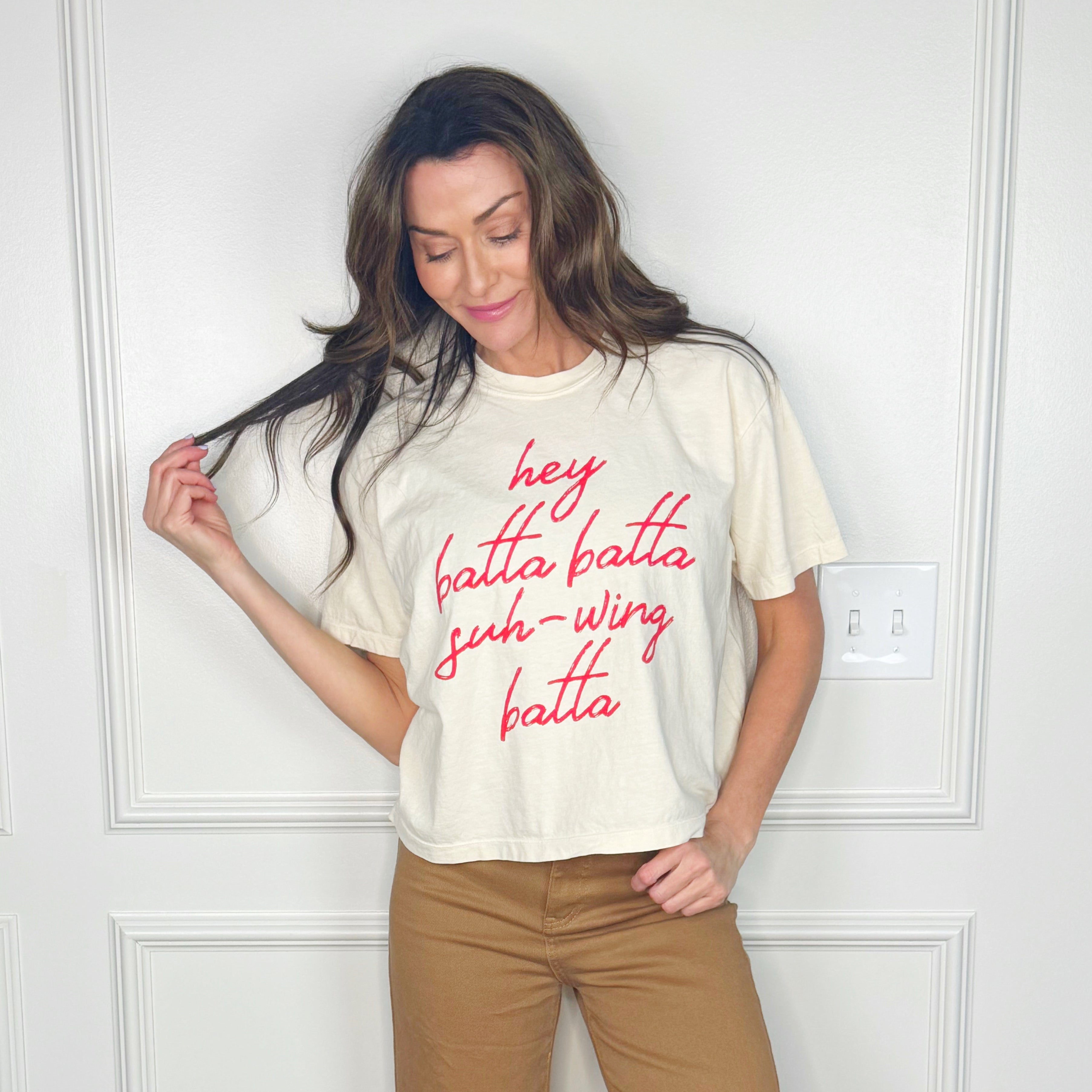 Hey Batta Swing Batta Crop Tee