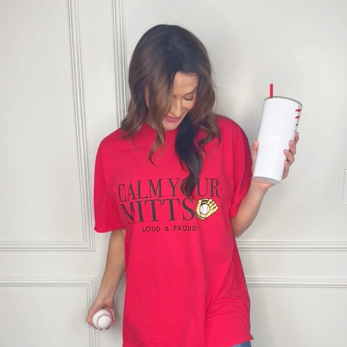 Baseball Calm Your Mitts Tee