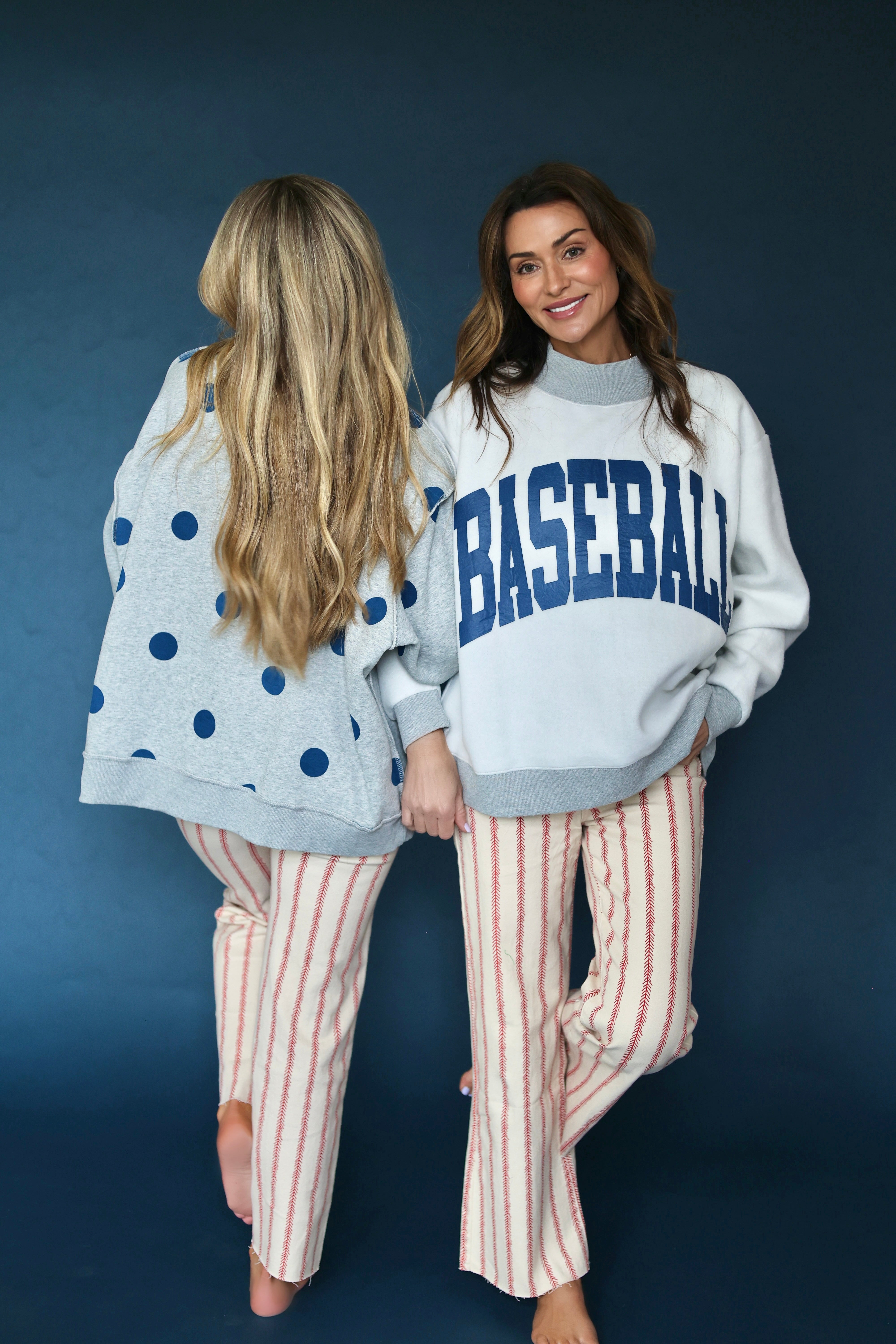 Baseball 2-Sided Mock Sweatshirt