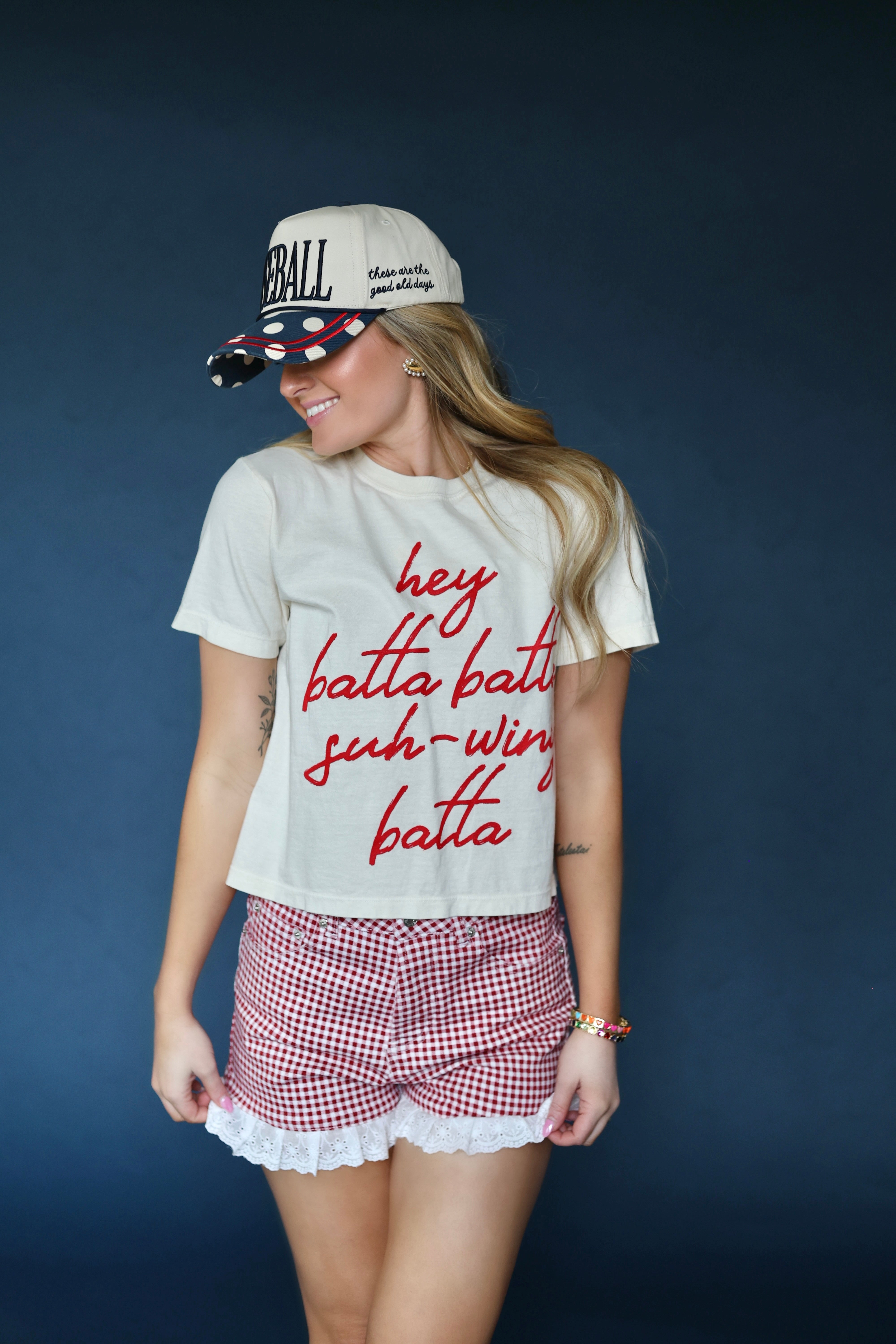Hey Batta Swing Batta Crop Tee