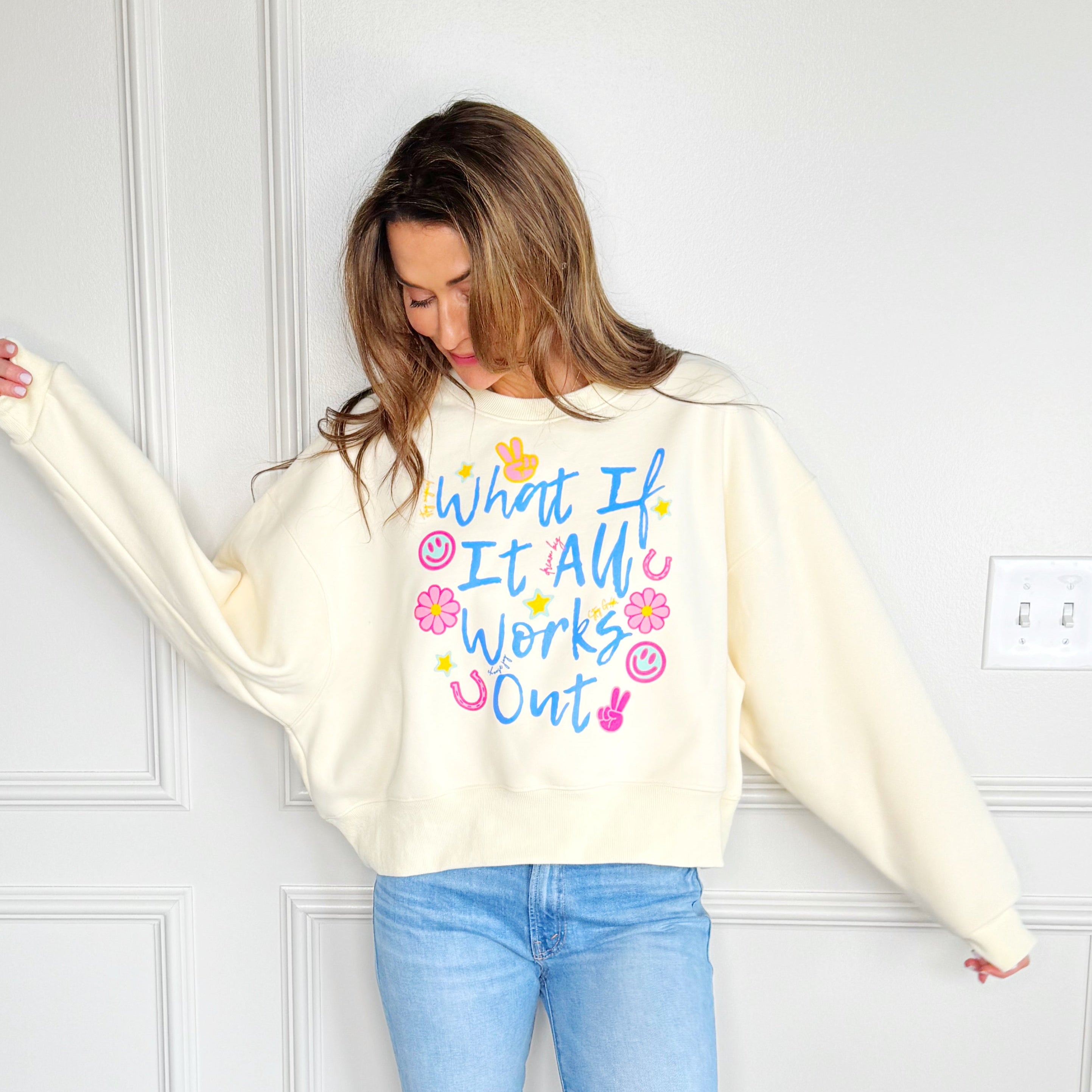 What if it All Works Out Crop Sweatshirt