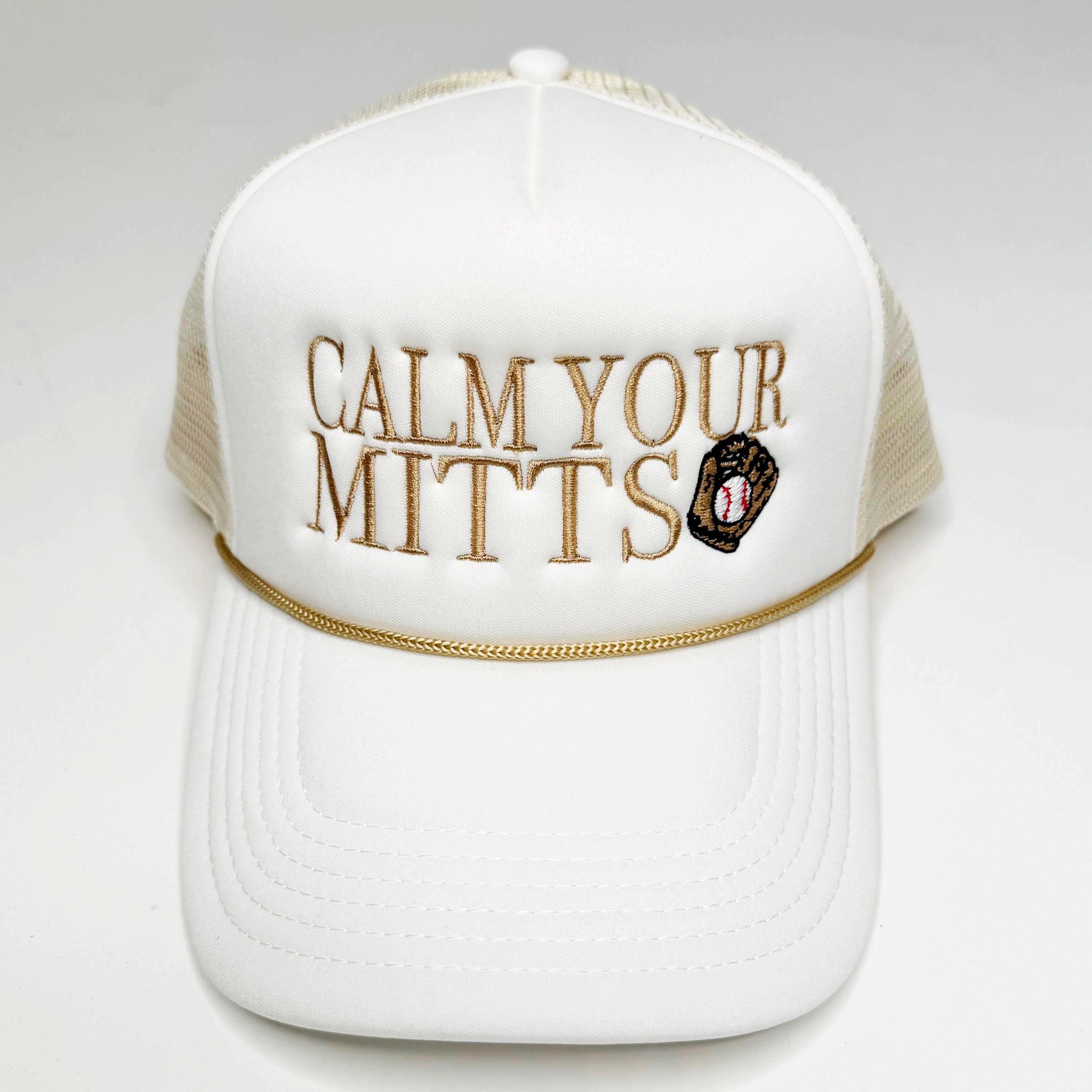 Baseball Calm Your Mitts Trucker Hat