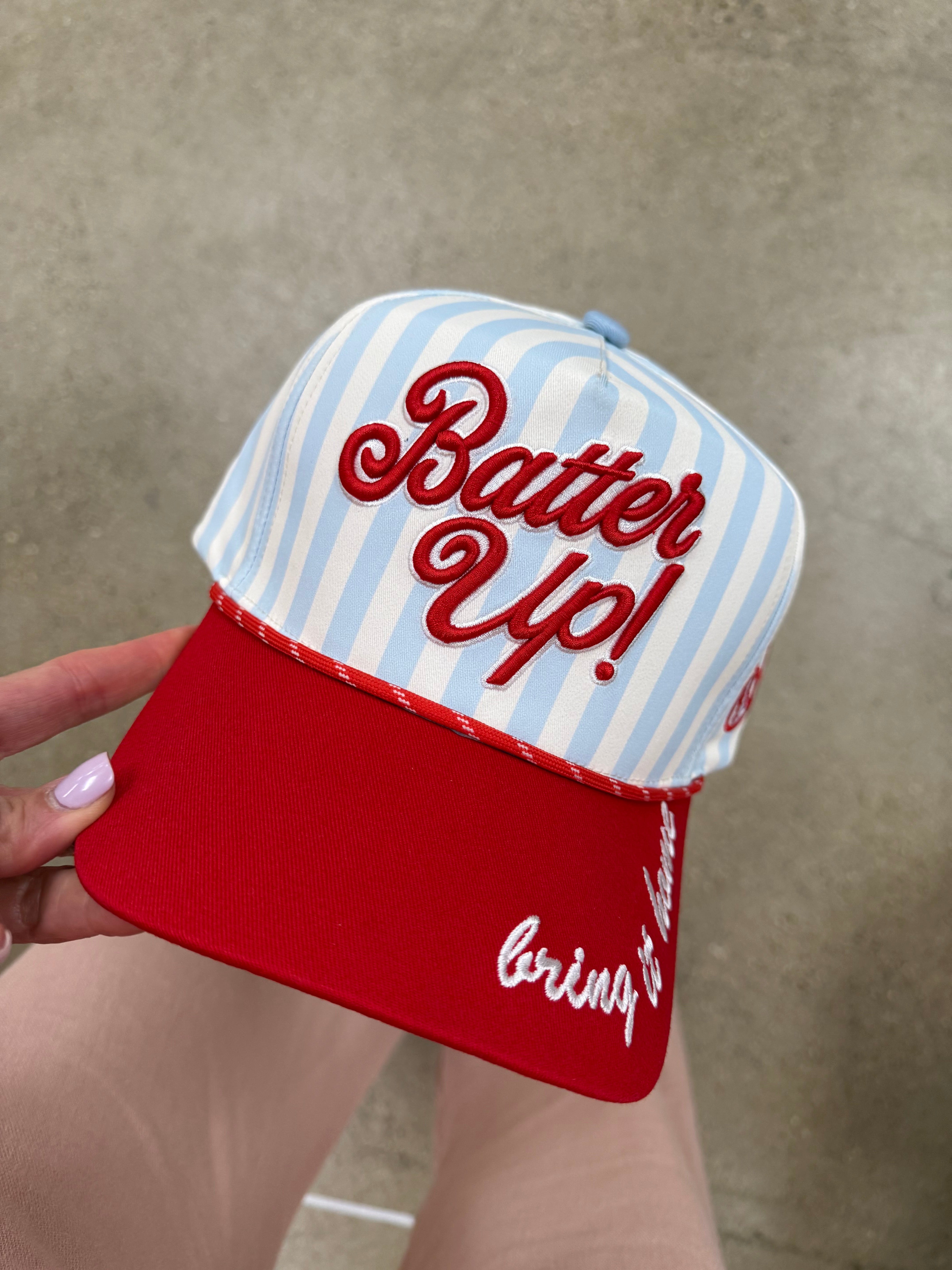 Batter Up Stripes Hat- Pre Order