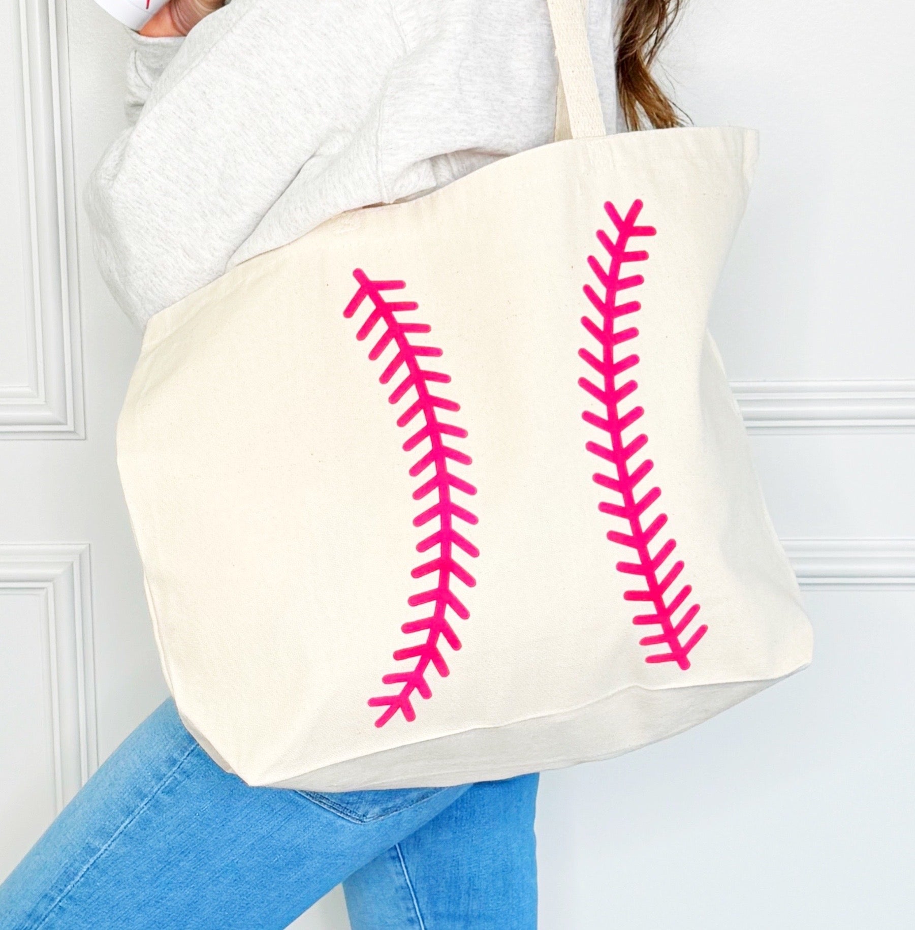 Puff Baseball Tote Bag