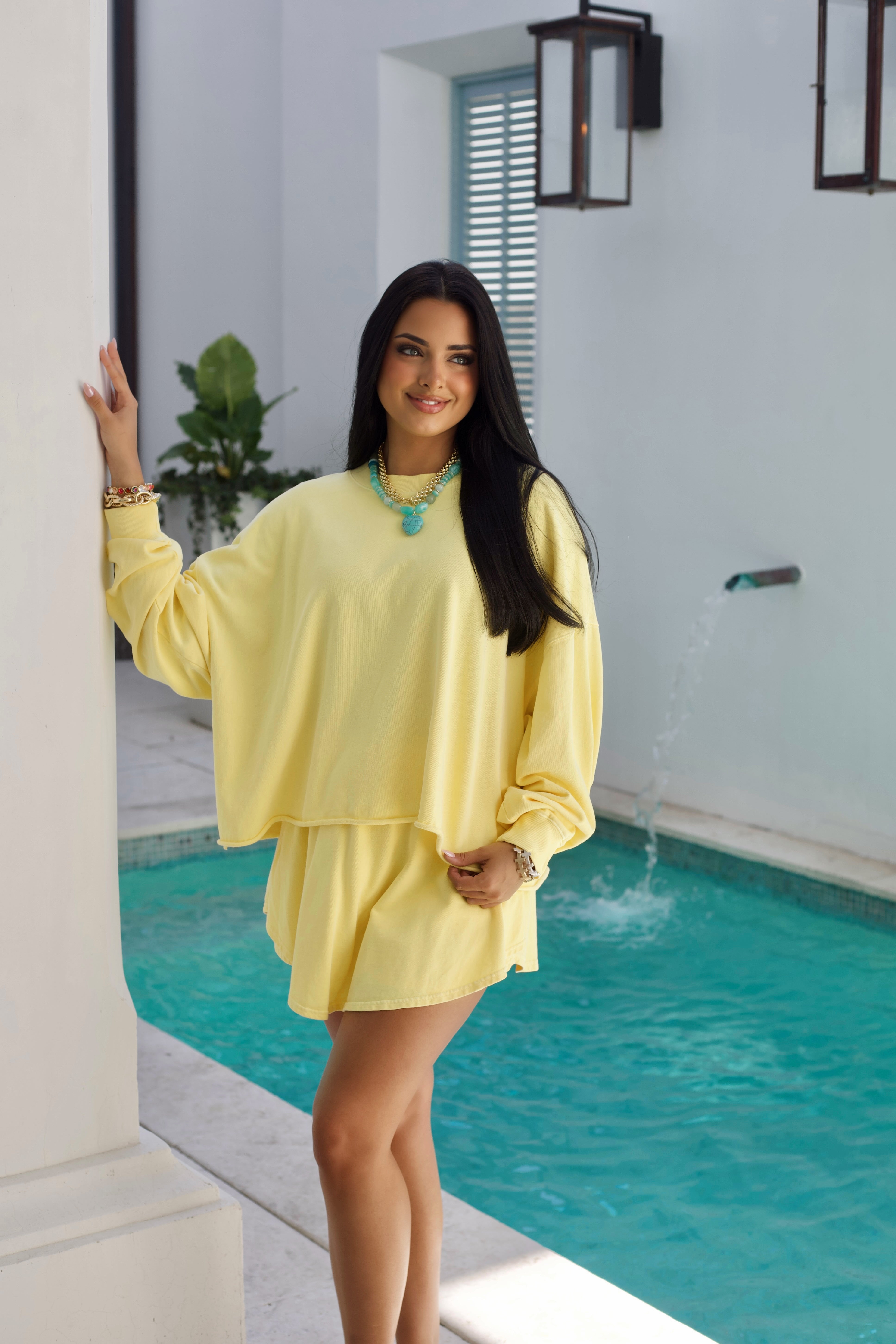 Banana Long Sleeve Crop