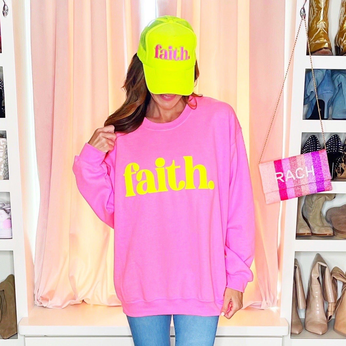 Puff Neon faith. Sweatshirt