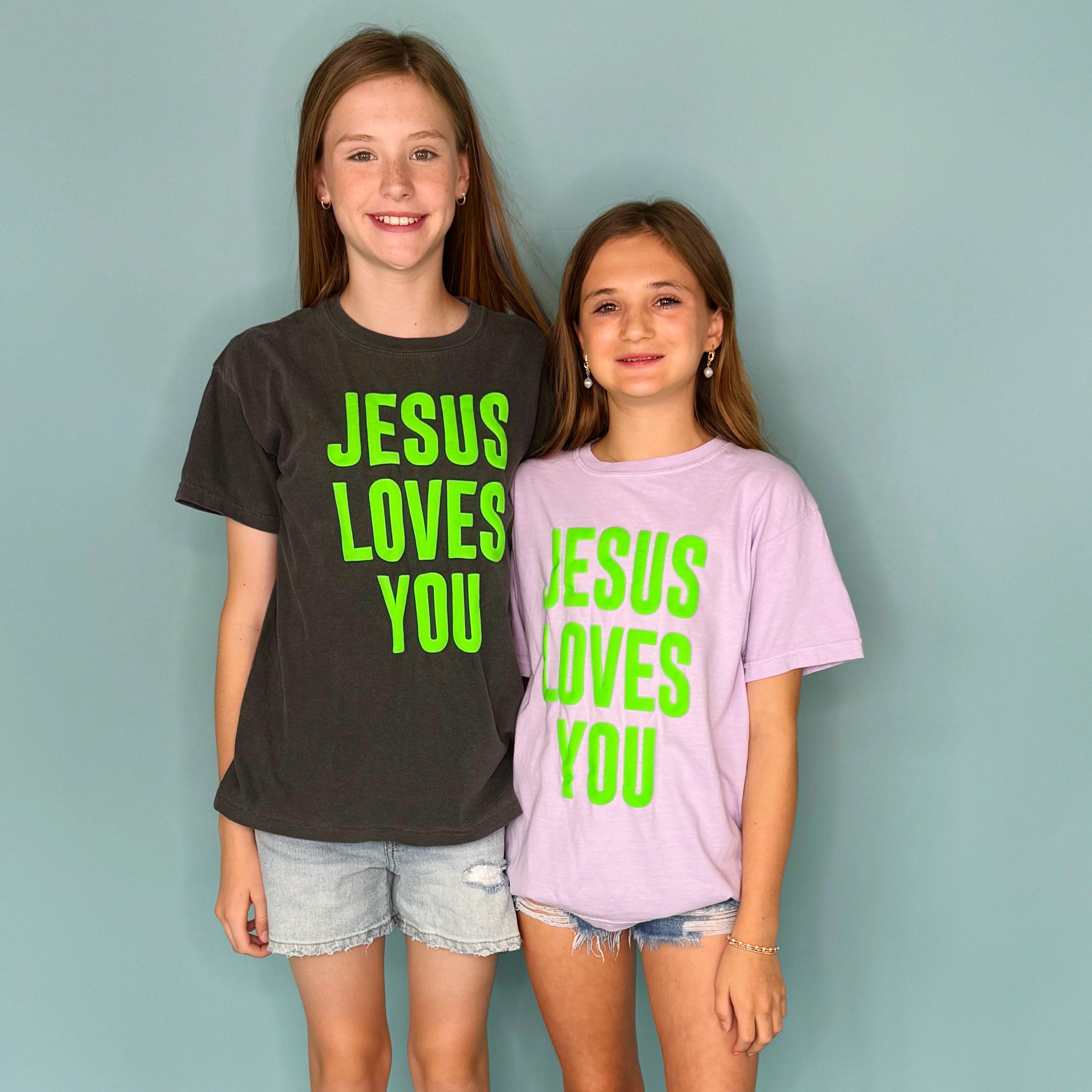 Puff Jesus Loves You Youth Tee