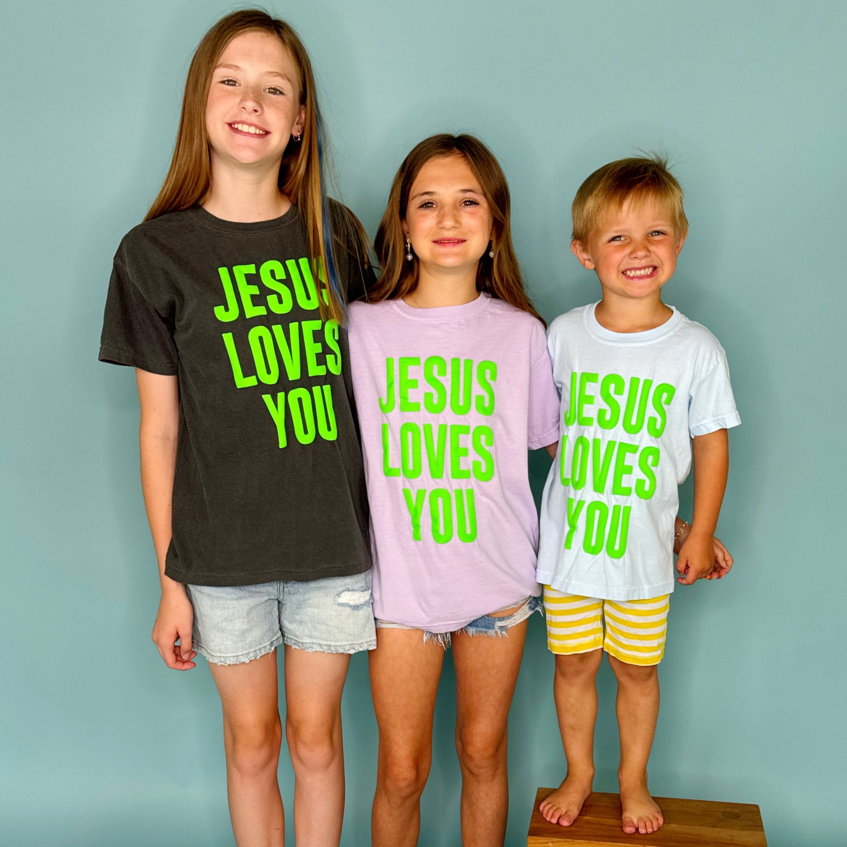 Puff Jesus Loves You Youth Tee