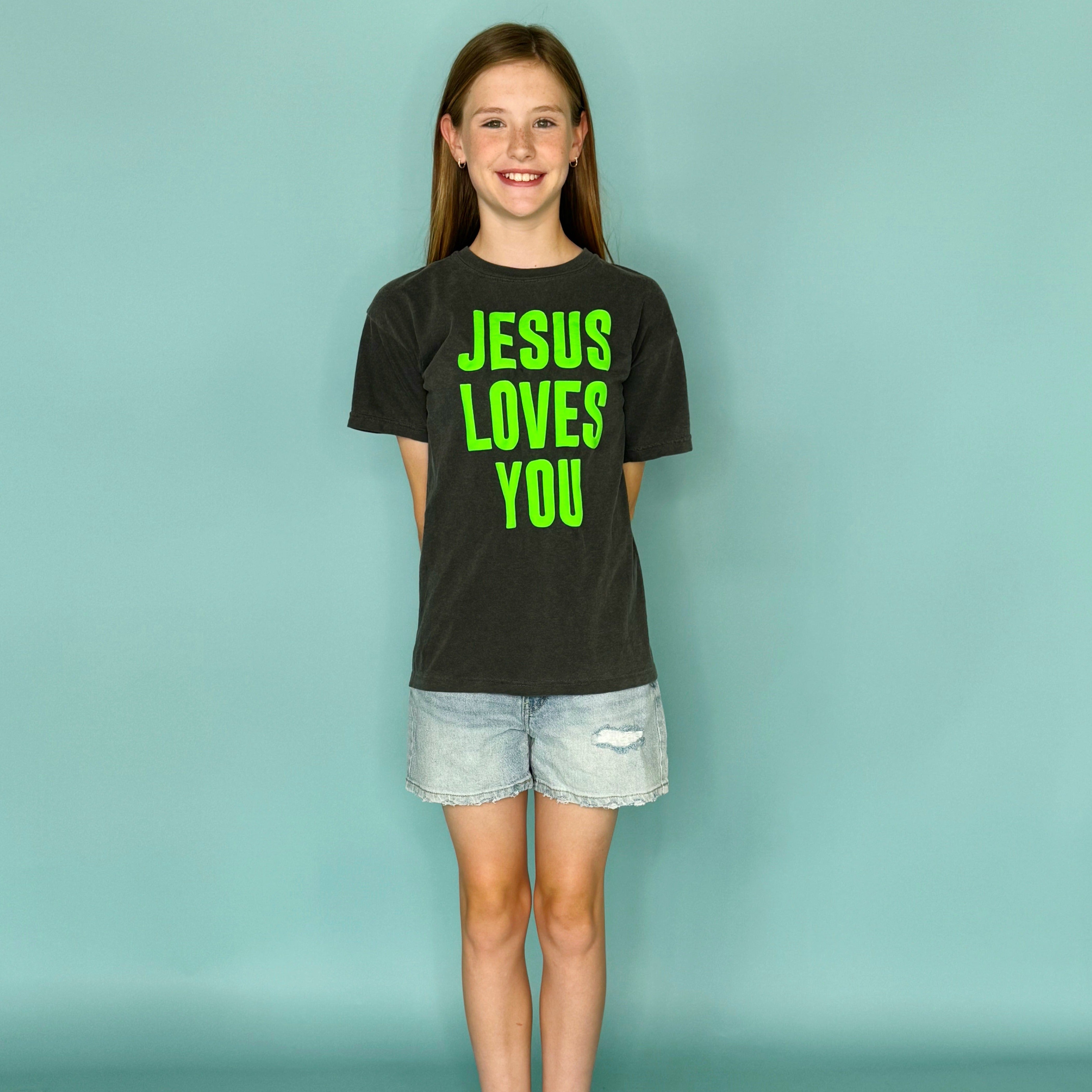 Puff Jesus Loves You Youth Tee