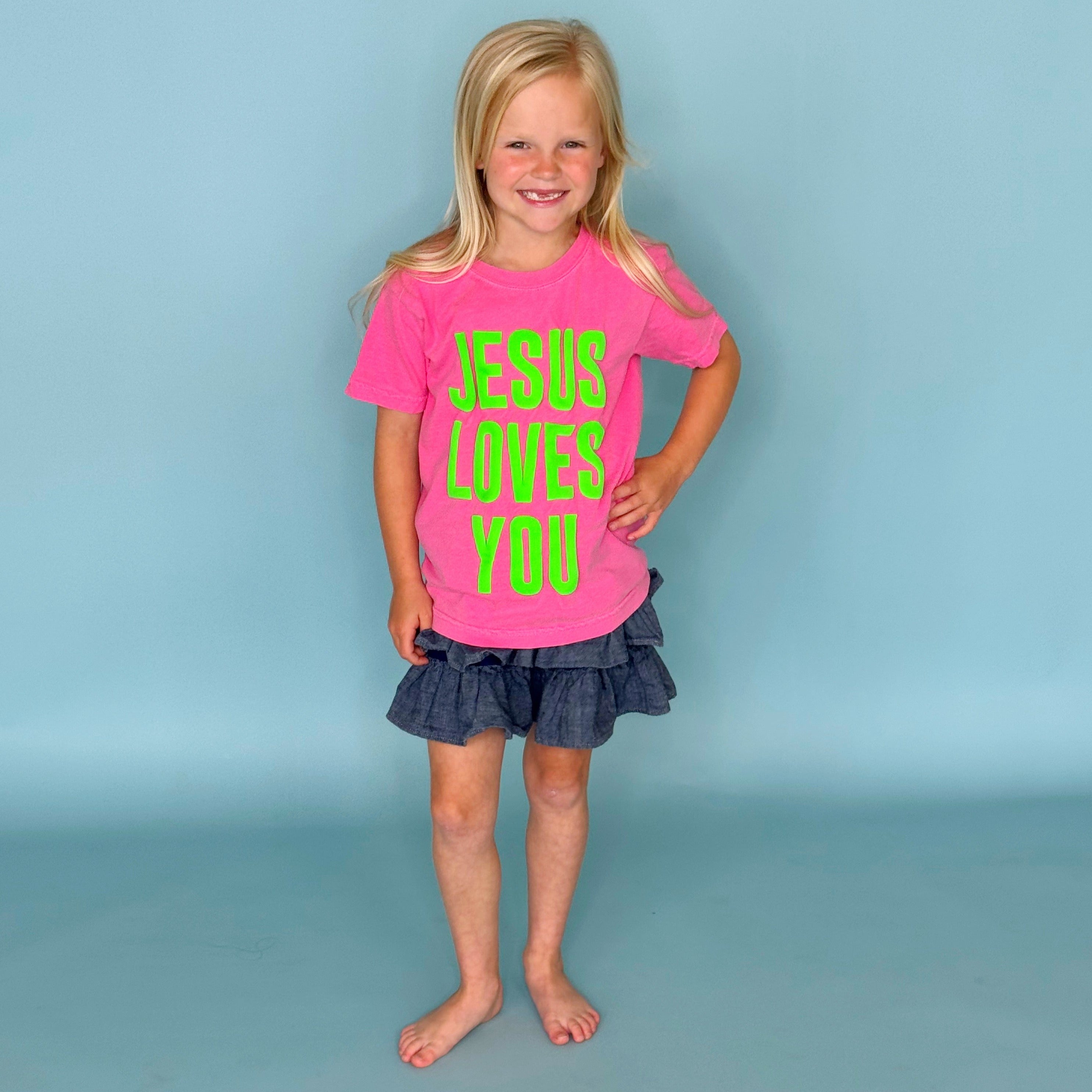 Puff Jesus Loves You Youth Tee