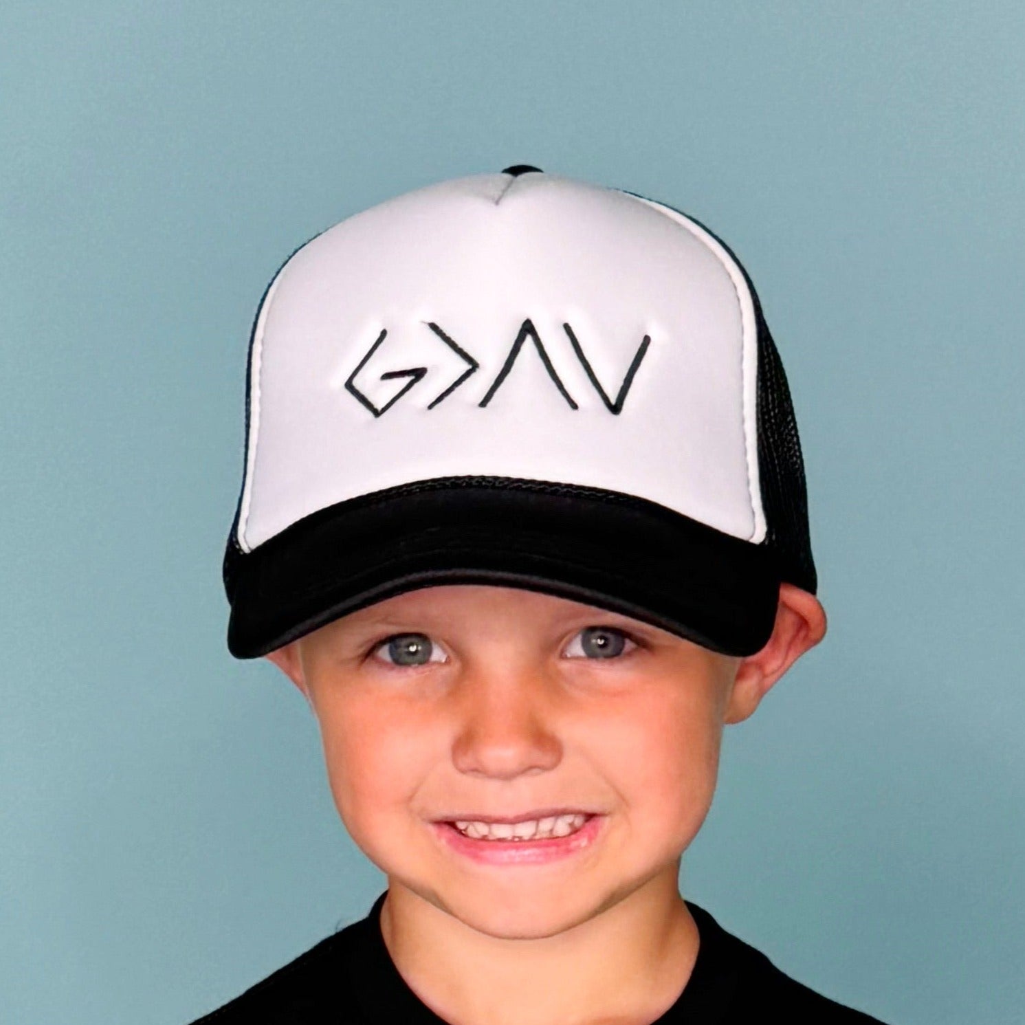 God is Greater Than Highs and Lows Youth Trucker Hat