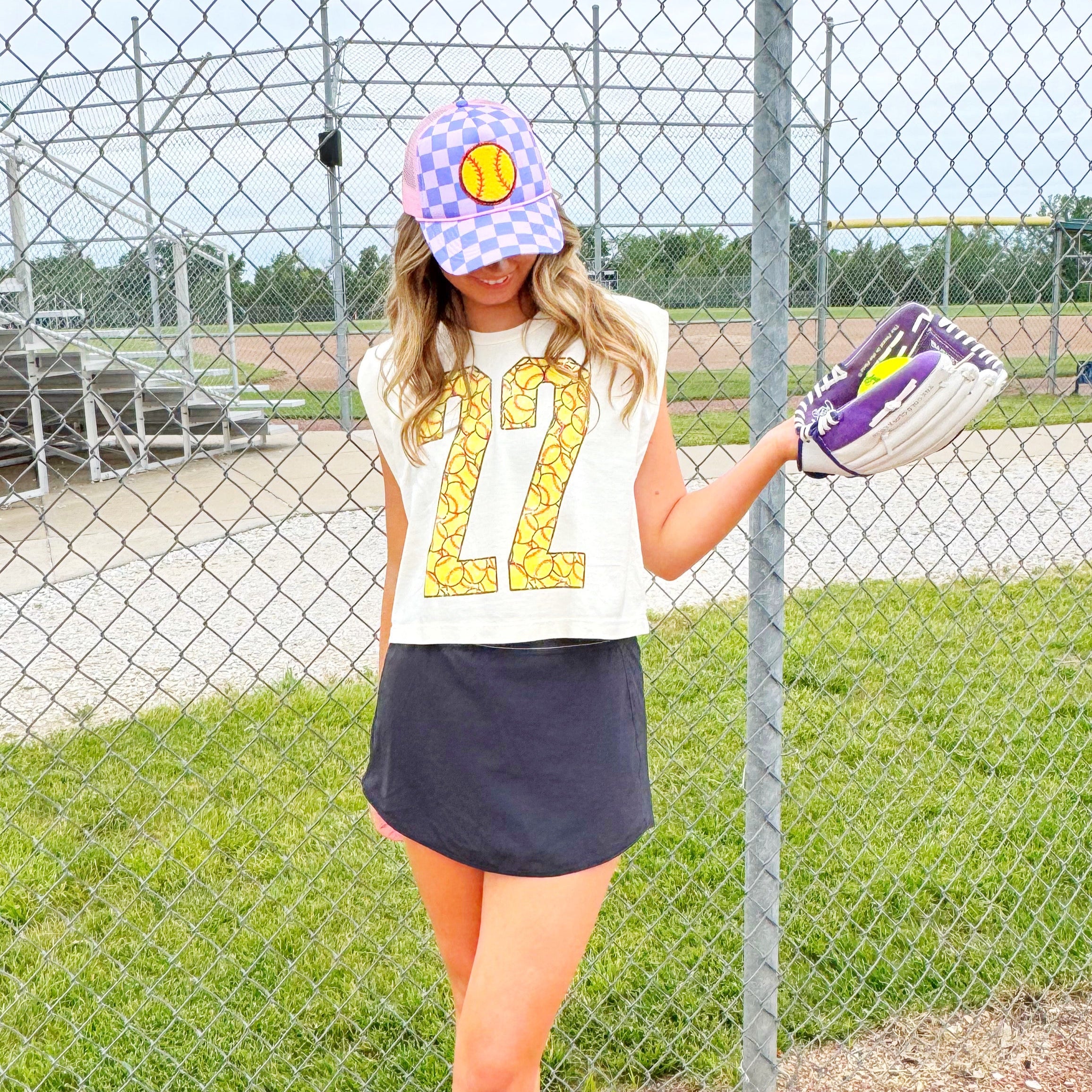 Custom Softball Number Tank