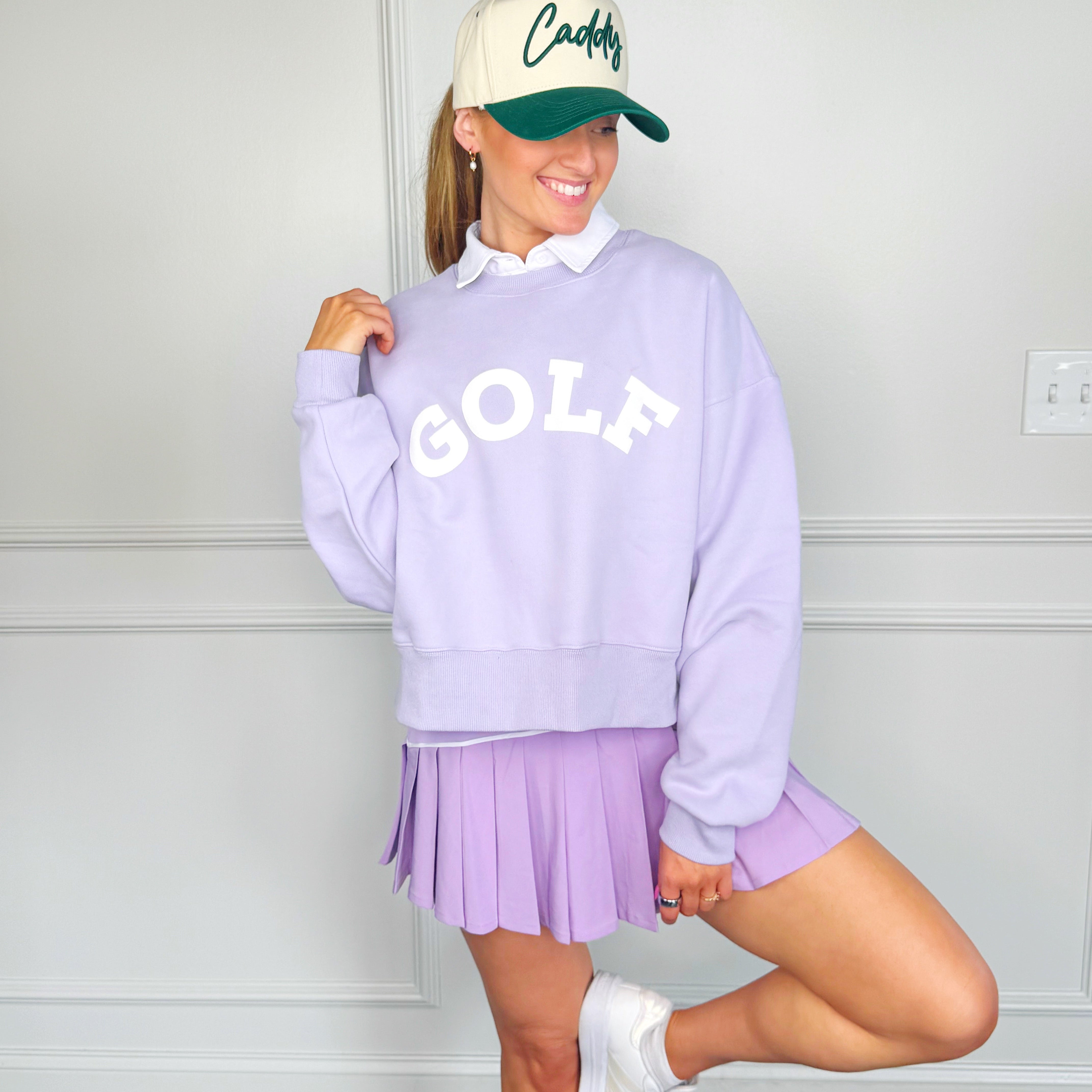 Puff Golf Lilac Cropped Sweatshirt