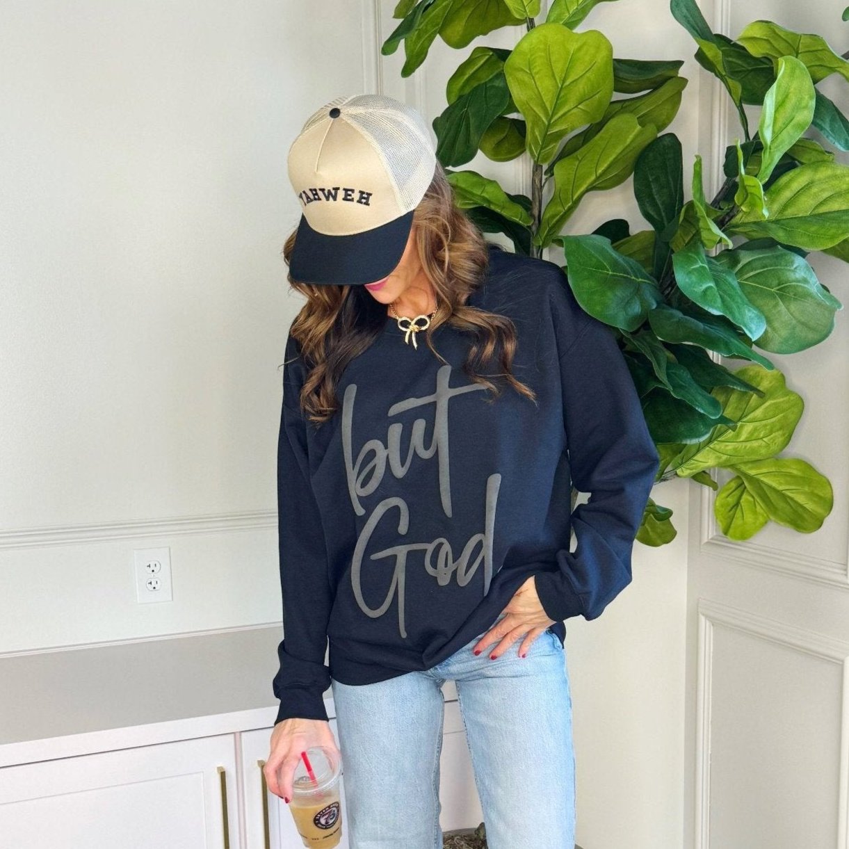 Puff But God Black Sweatshirt