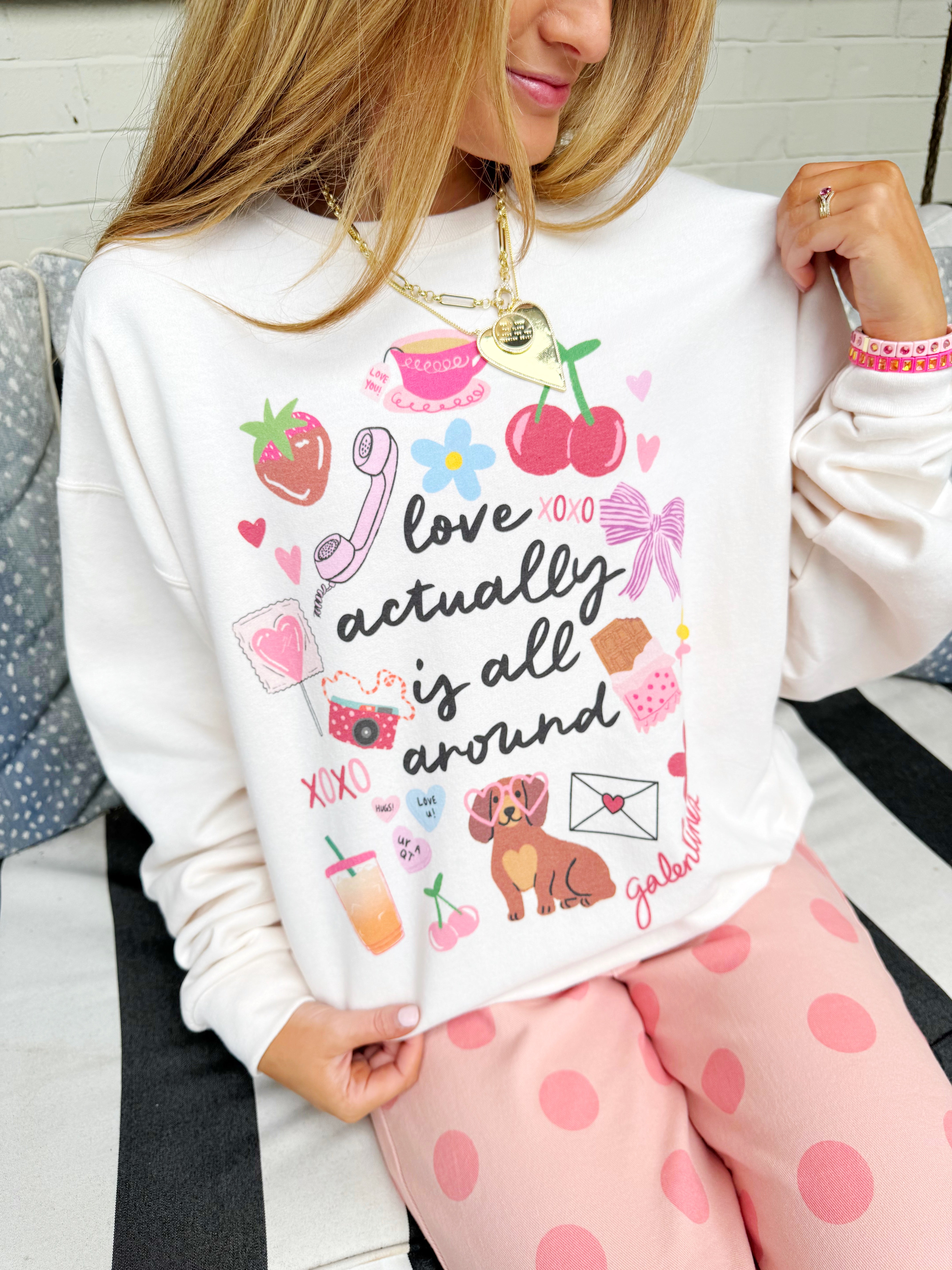 Love Actually Is All Around Youth & Adult Sweatshirt