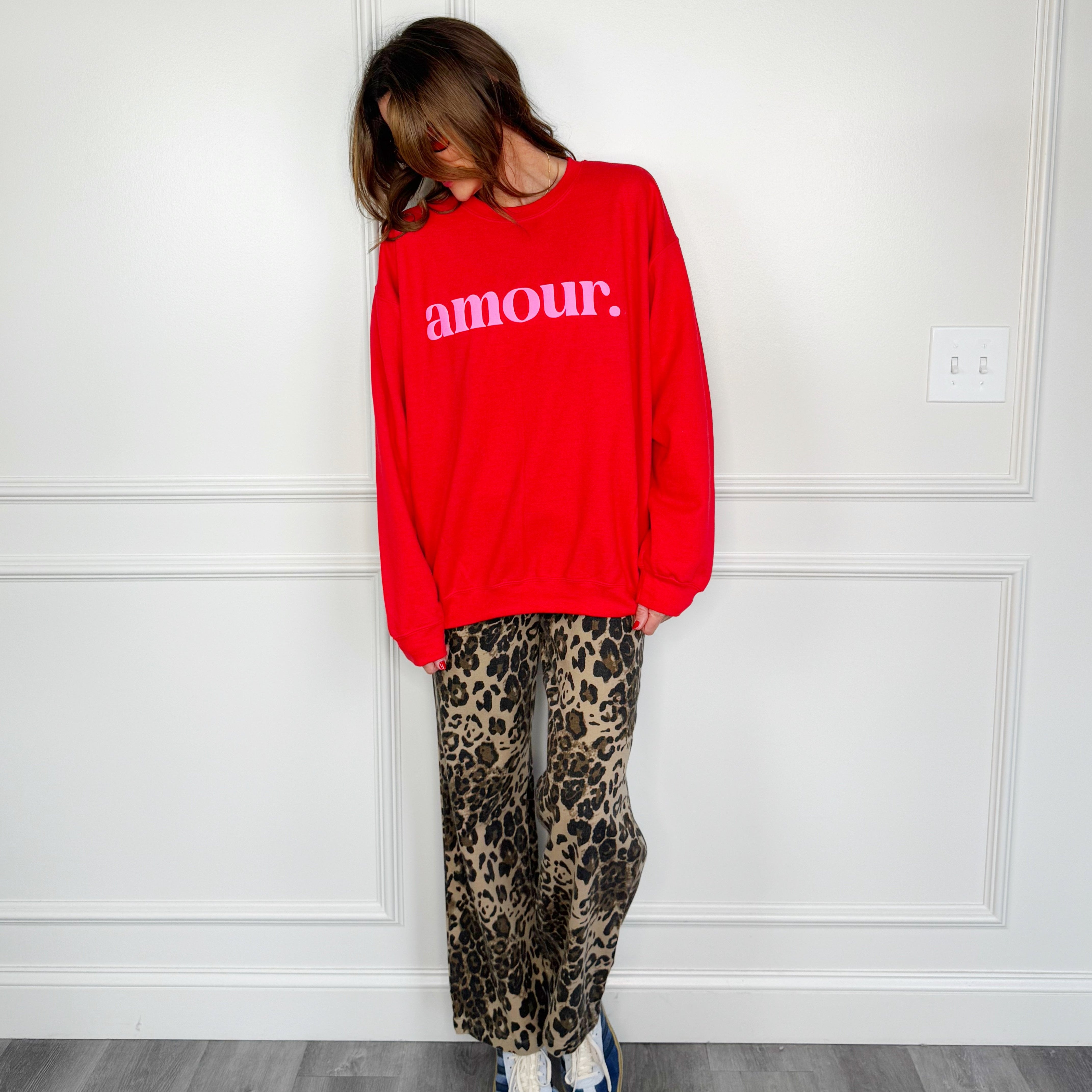 amour. Puff Red Y&A Sweatshirt