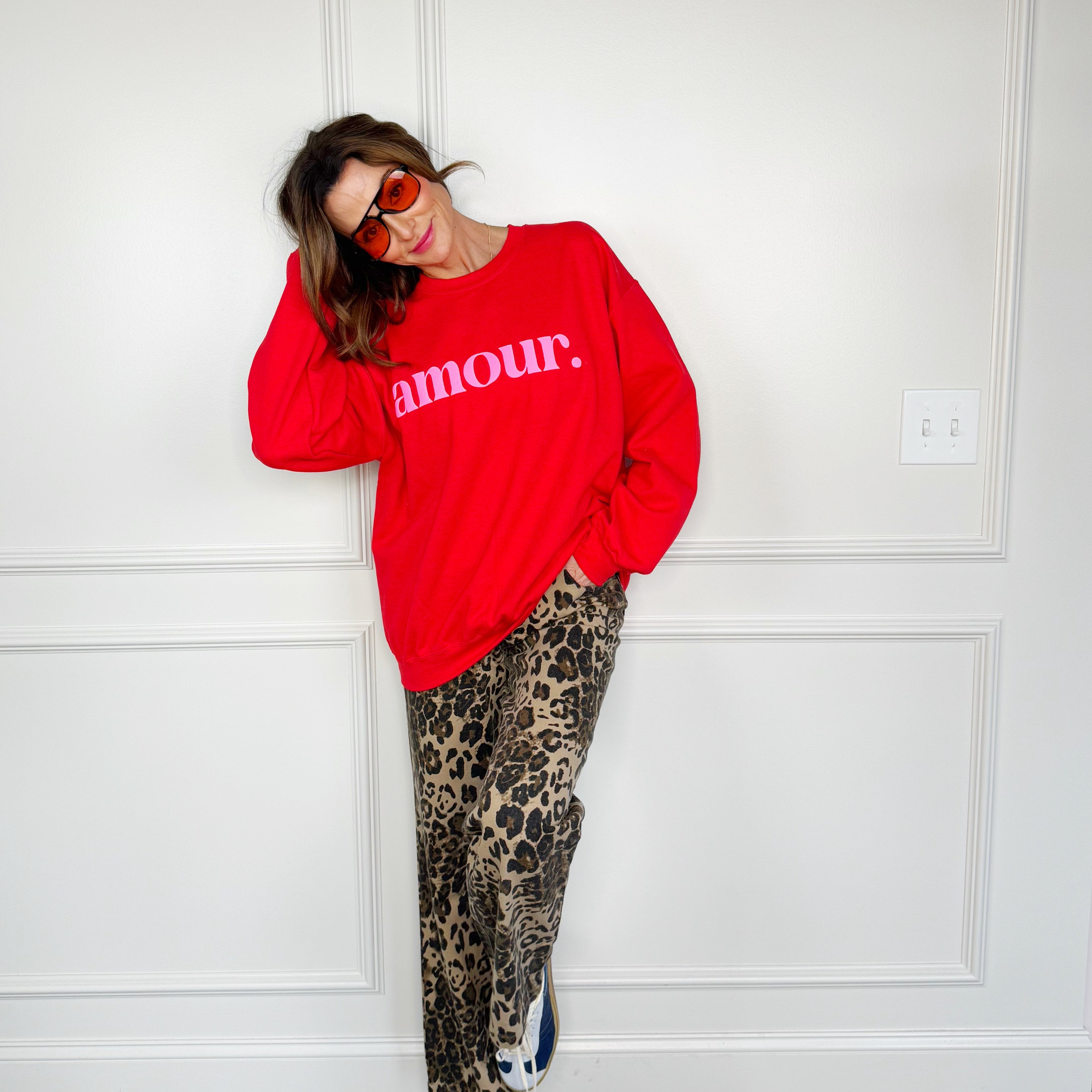amour. Puff Red Y&A Sweatshirt