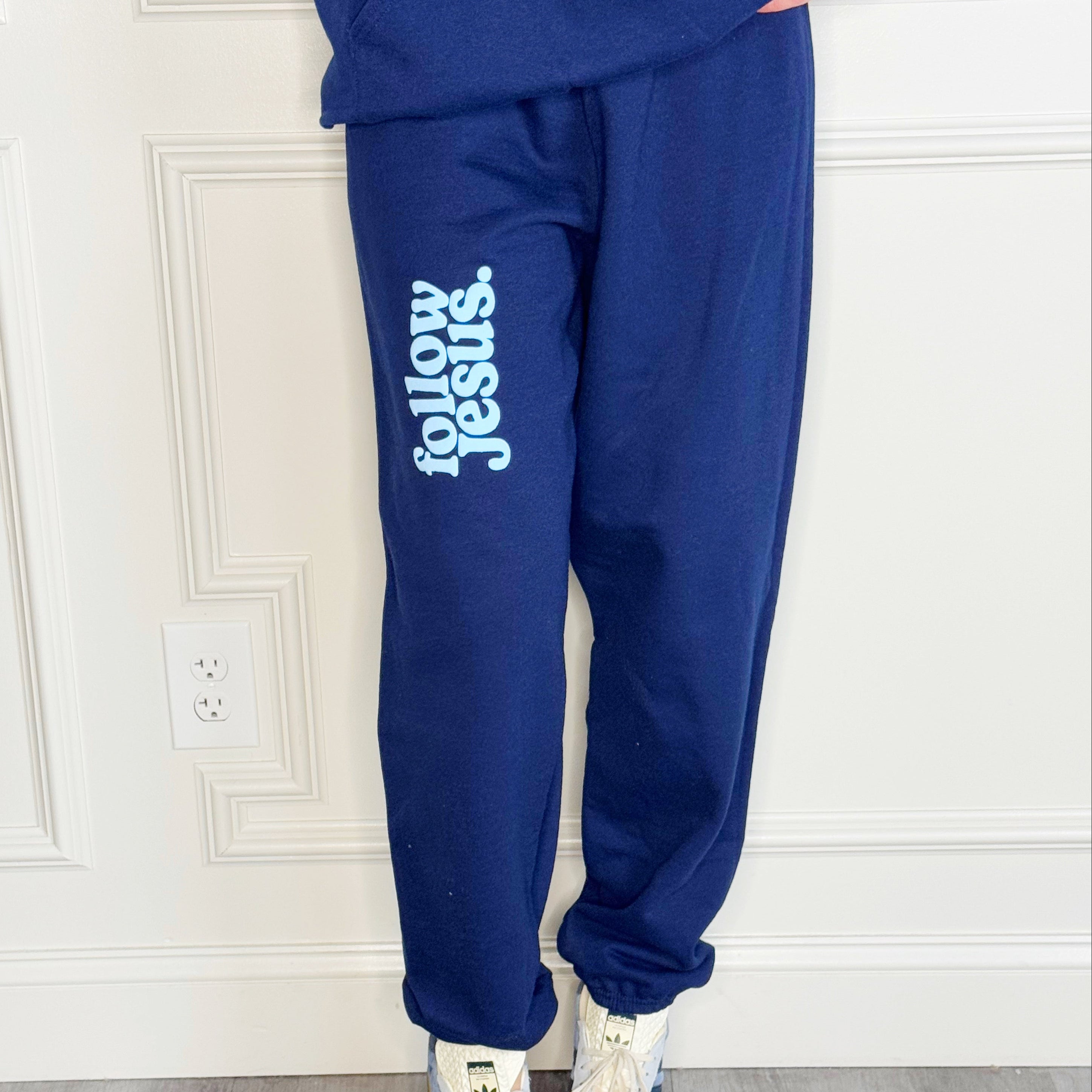 Puff Follow Jesus Navy Sweatpant