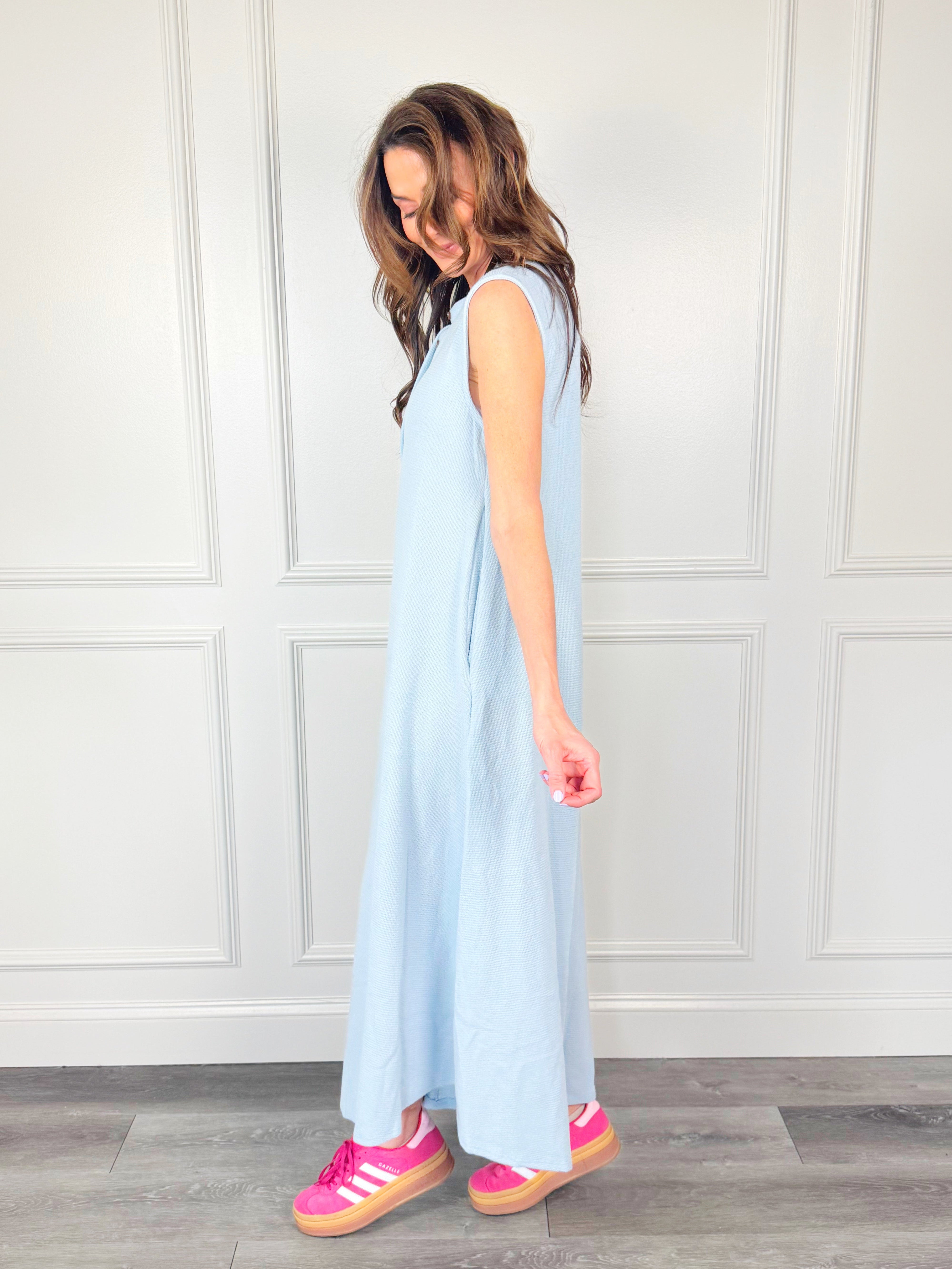 Blue Wide Leg Jumpsuit