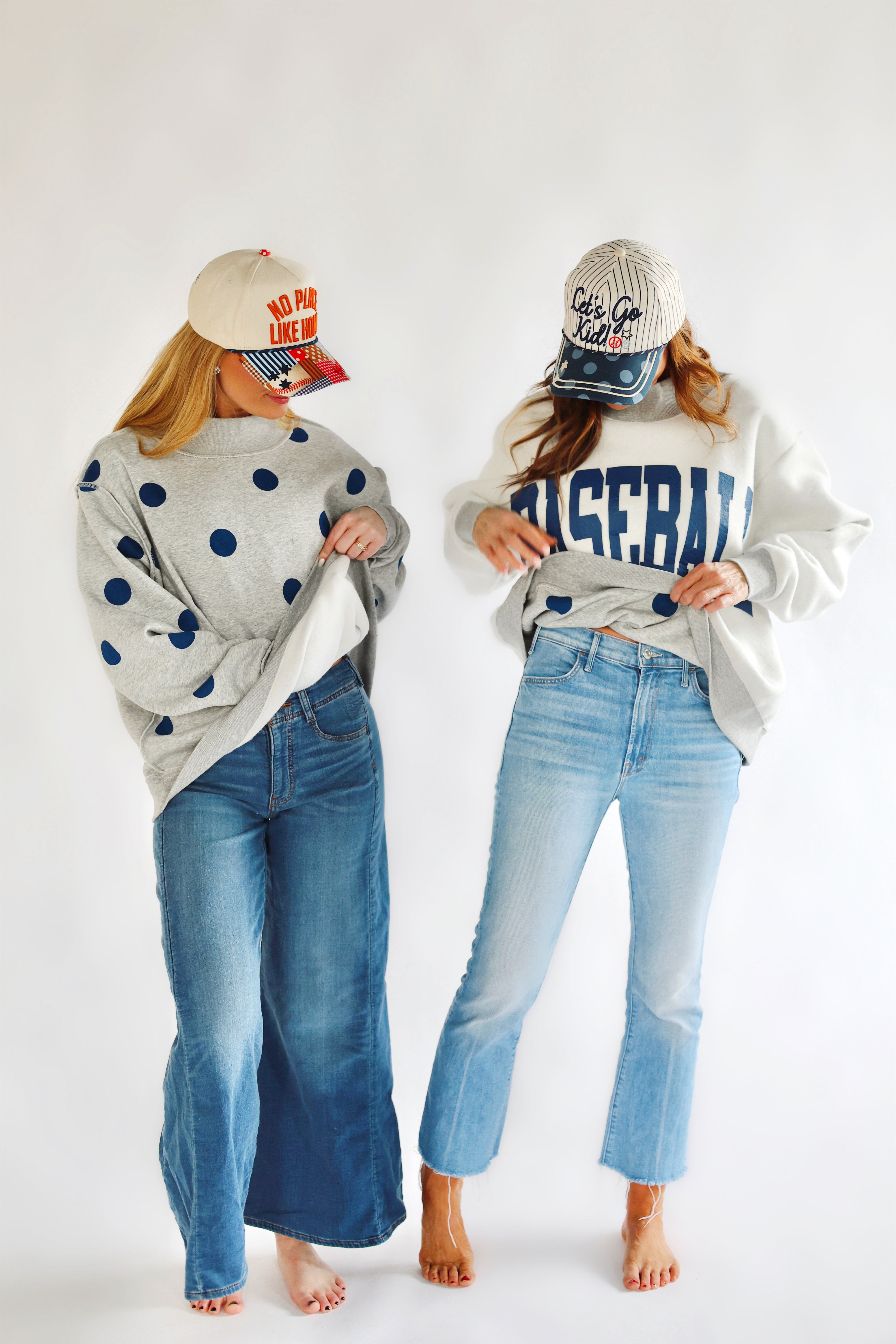 Baseball 2-Sided Mock Sweatshirt