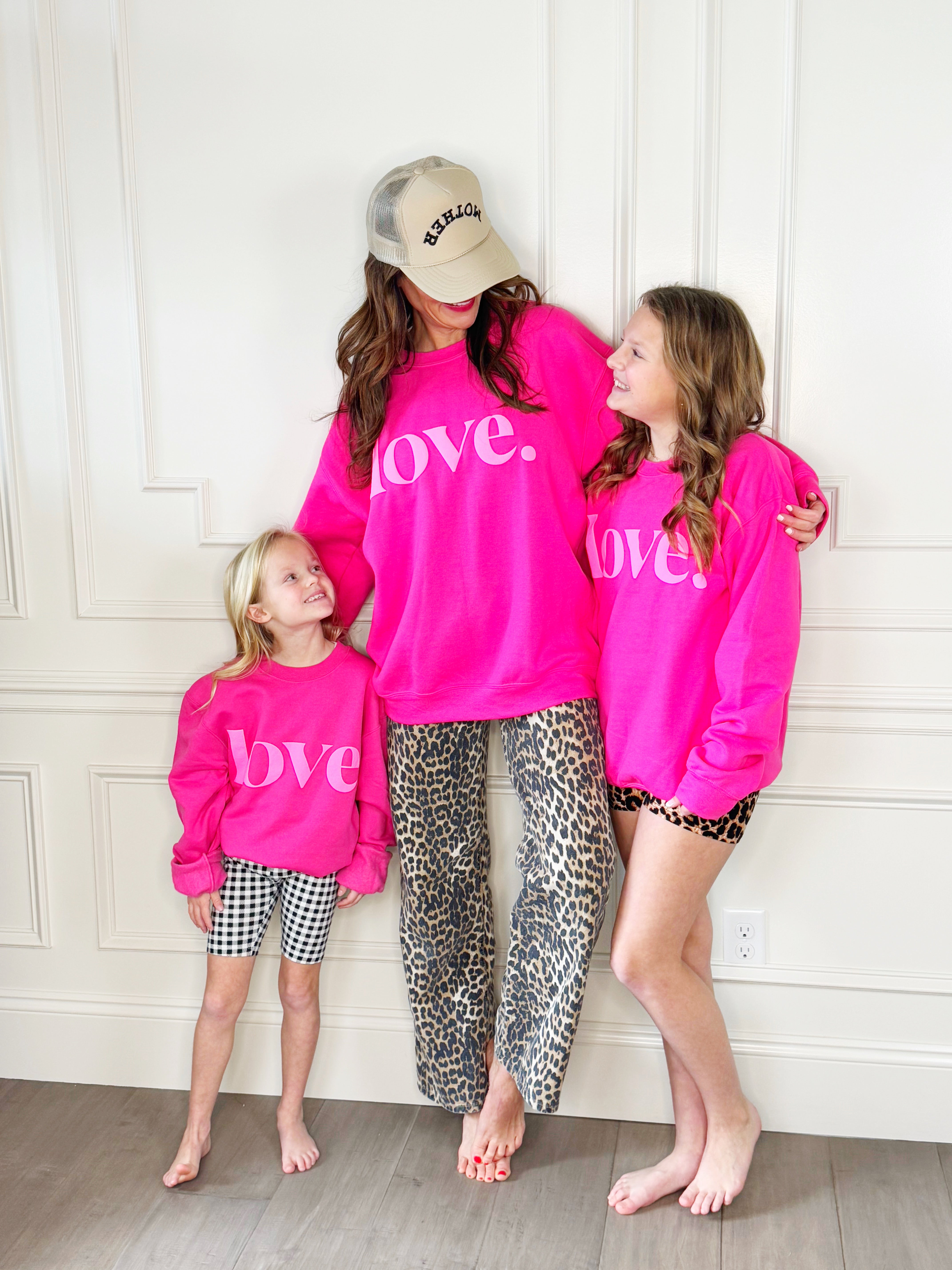 love. Puff Pink Y &A Sweatshirt