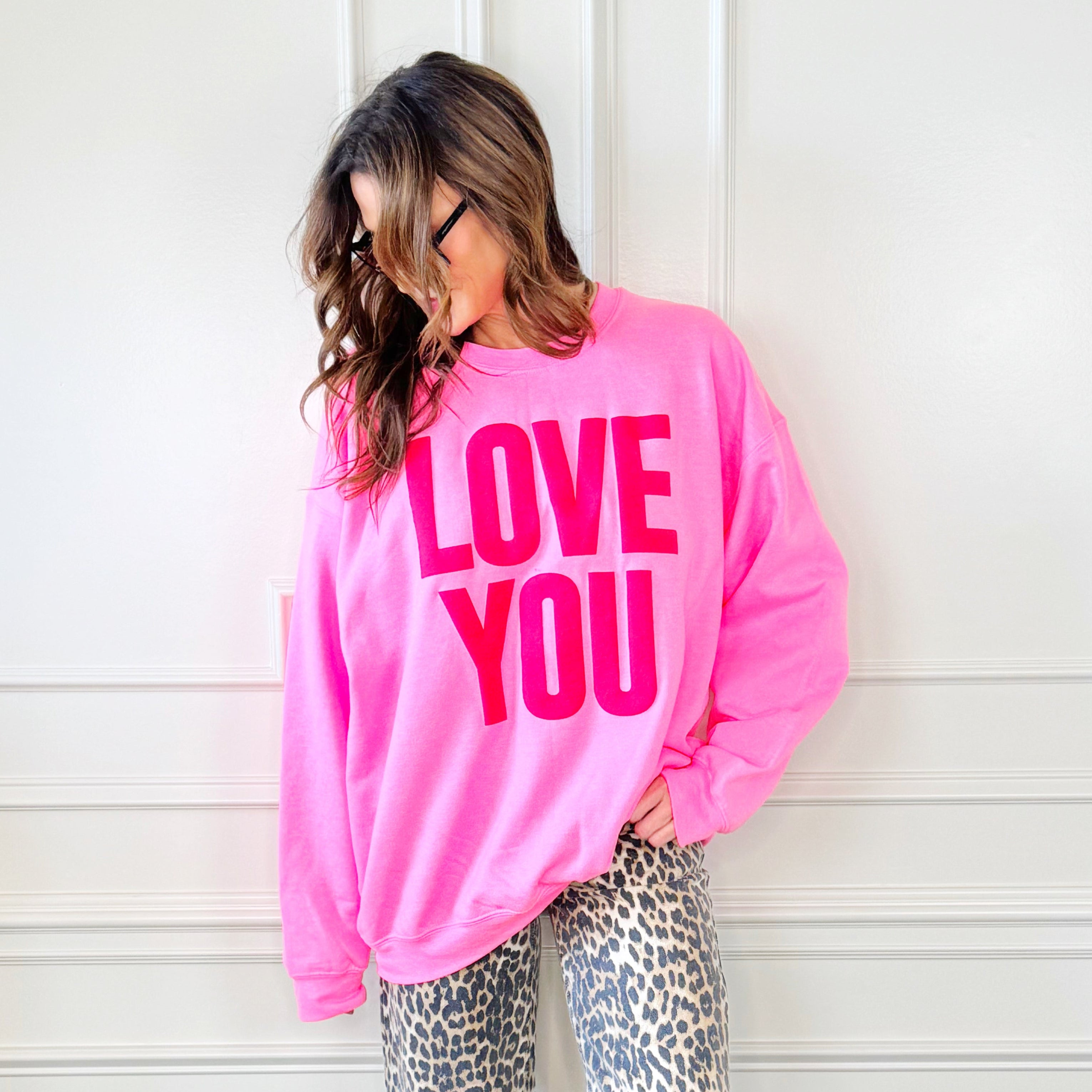 Pink Love You Puff Youth and Adult Sweatshirt