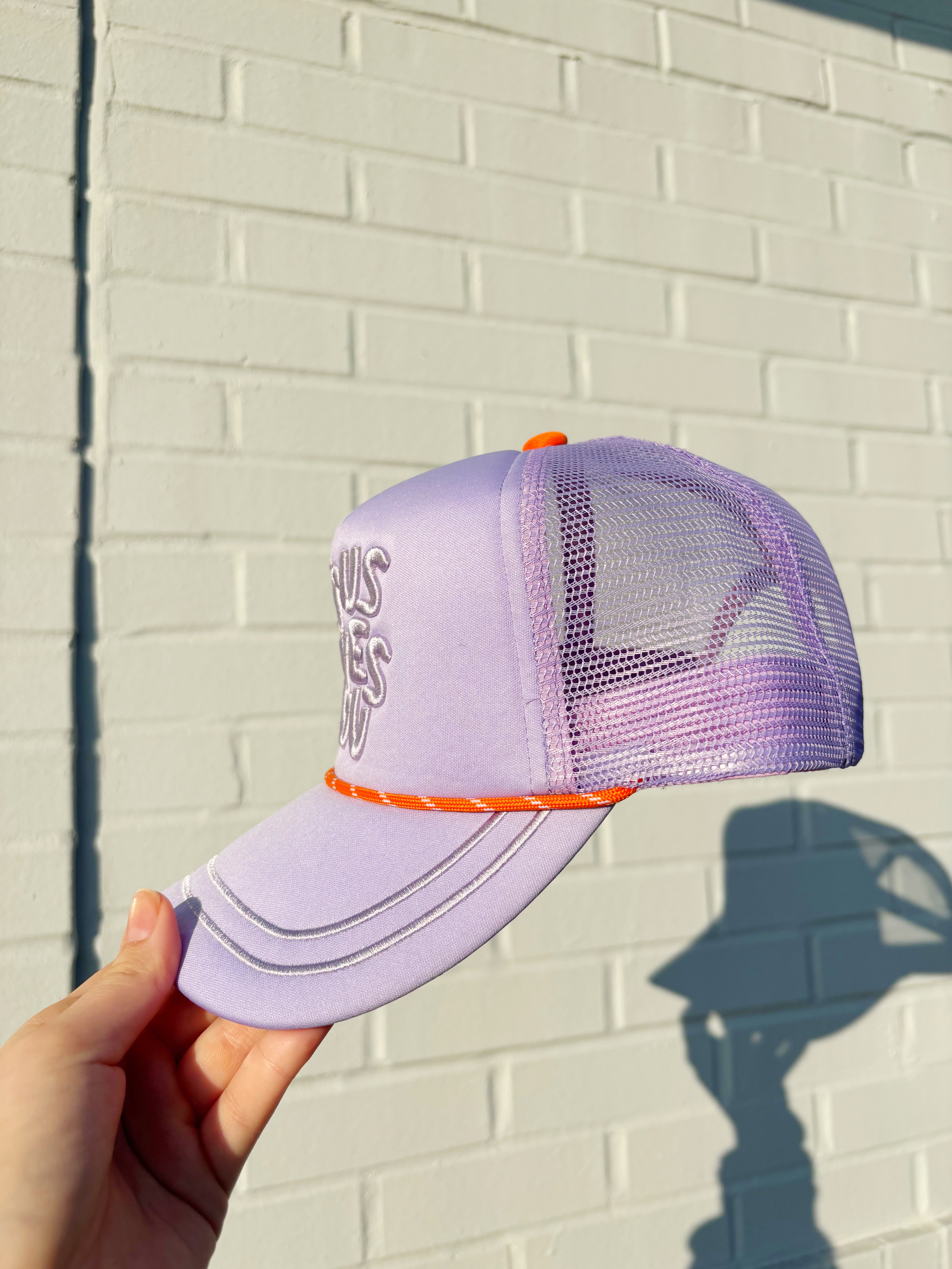 Purple Jesus Loves You Smiley Hat - Pre Order