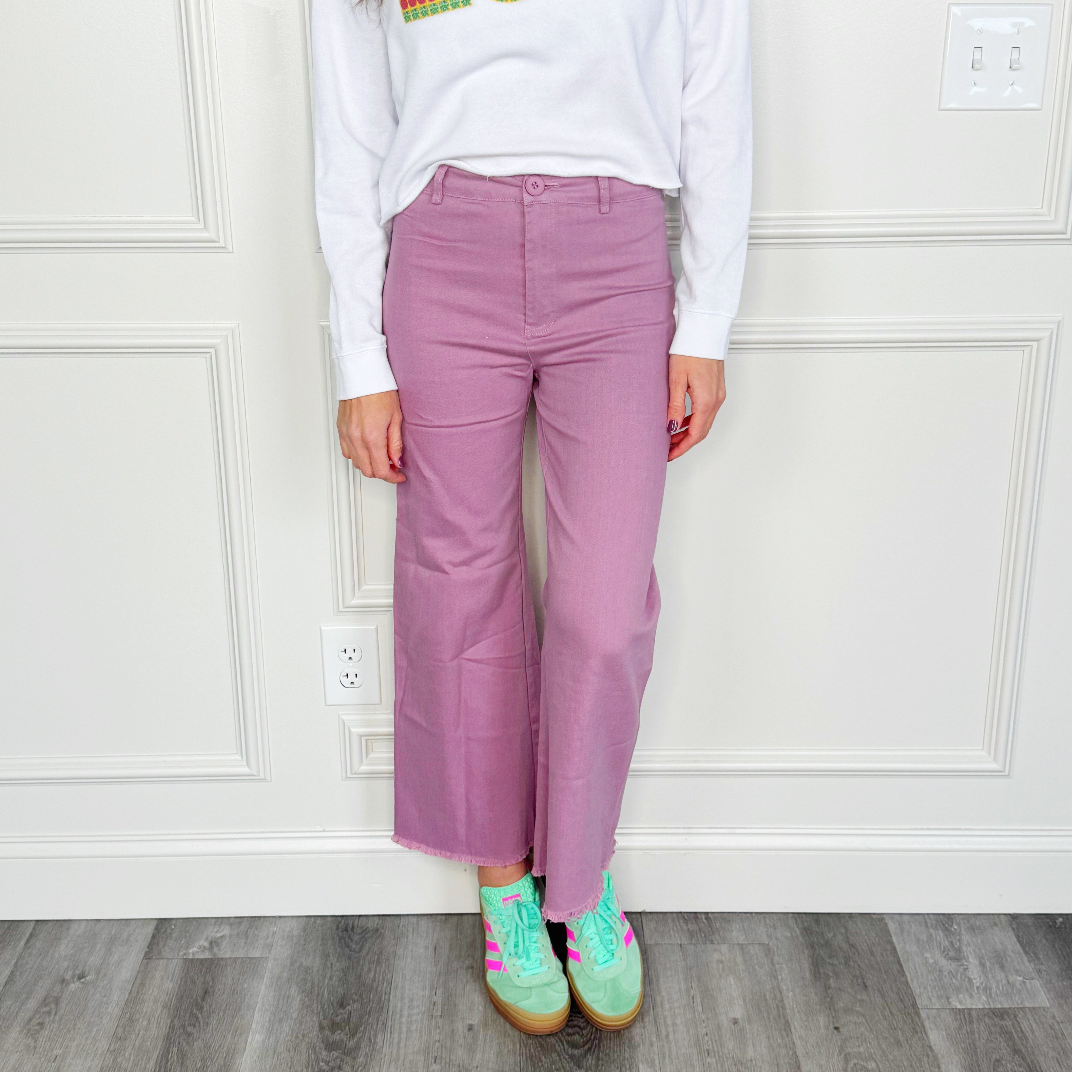Purple Wide Leg Pant