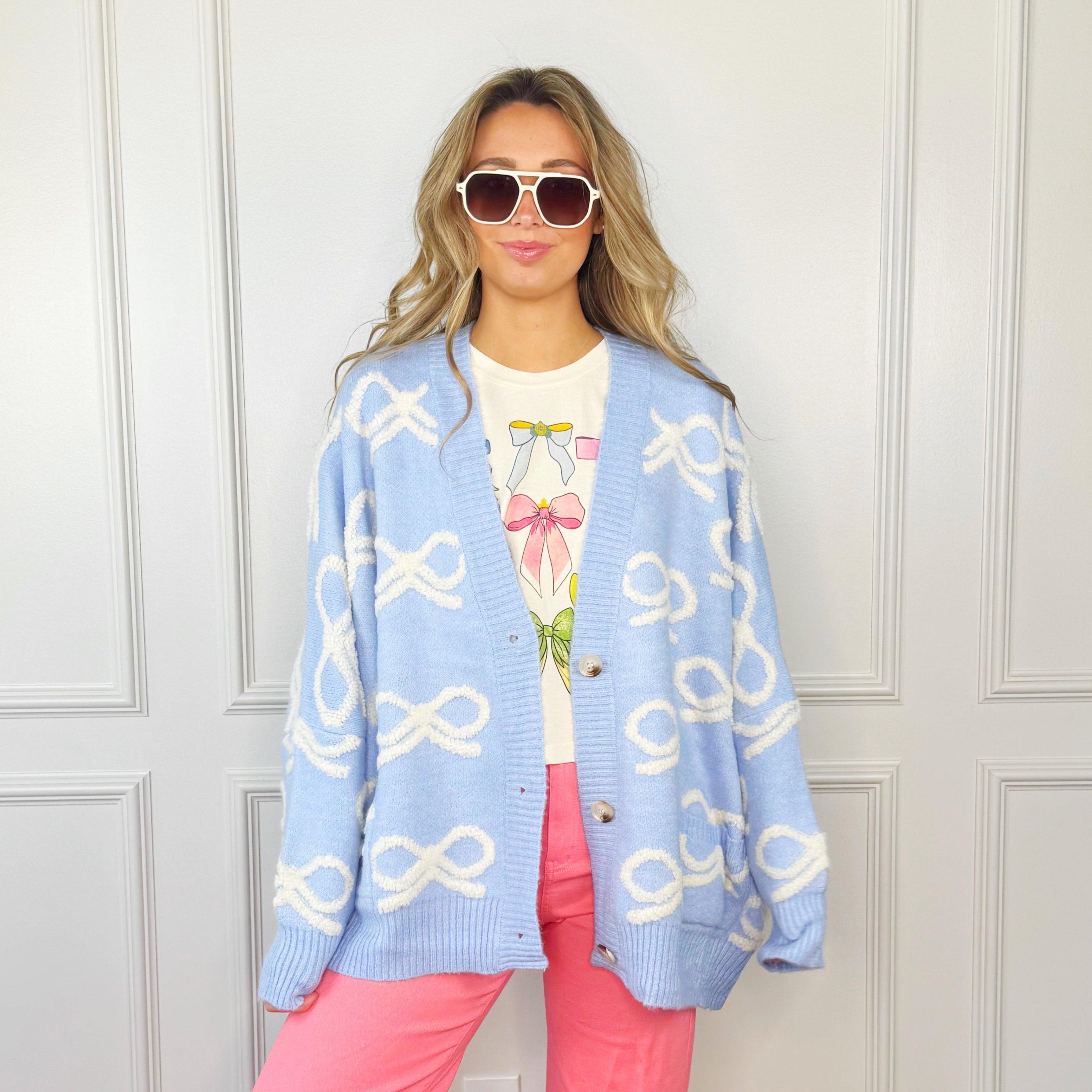 Blue Bows Cardigan