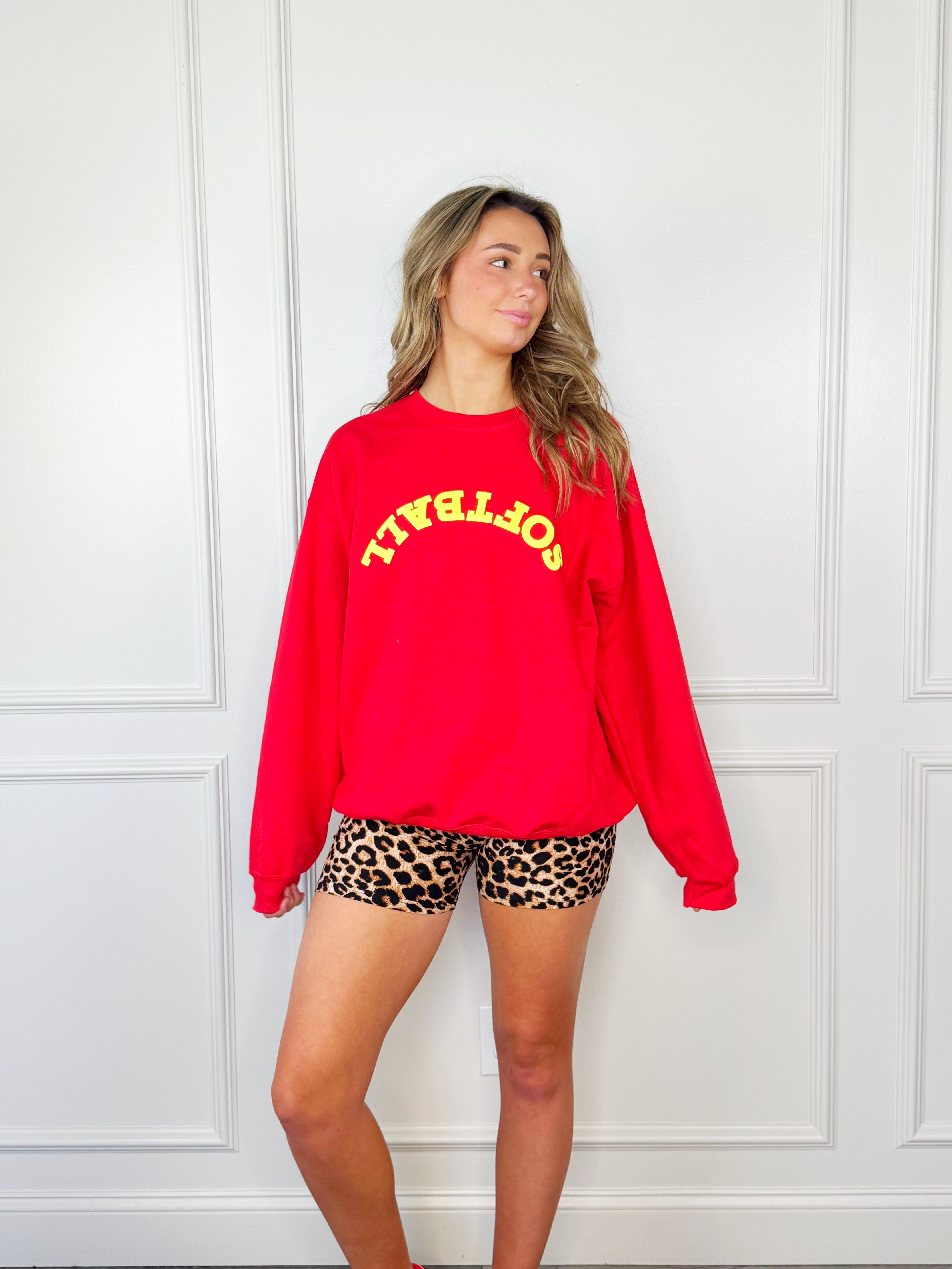 Puff Upside down Softball Sweatshirt