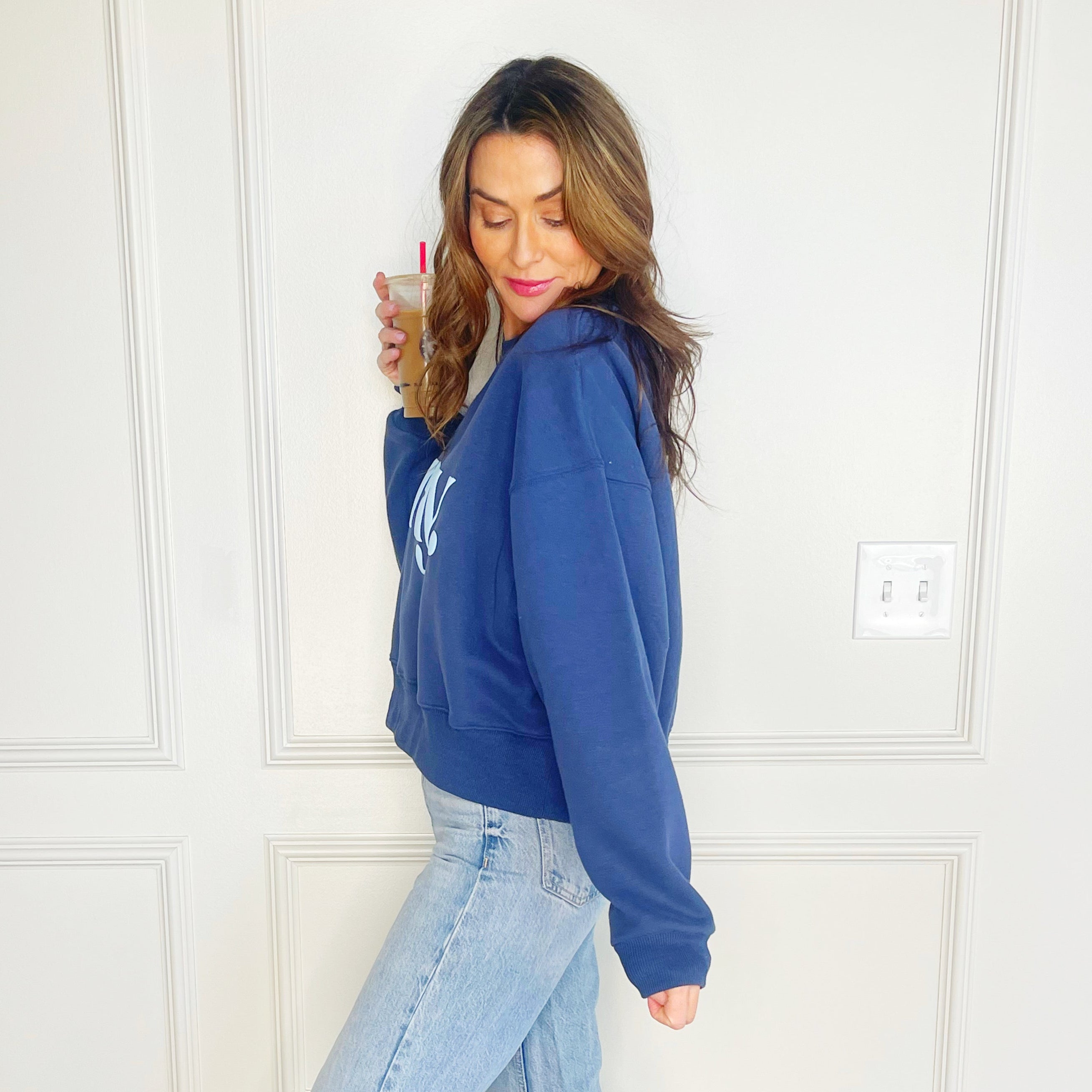 pray. Puff Crop Sweatshirt-Pre Order