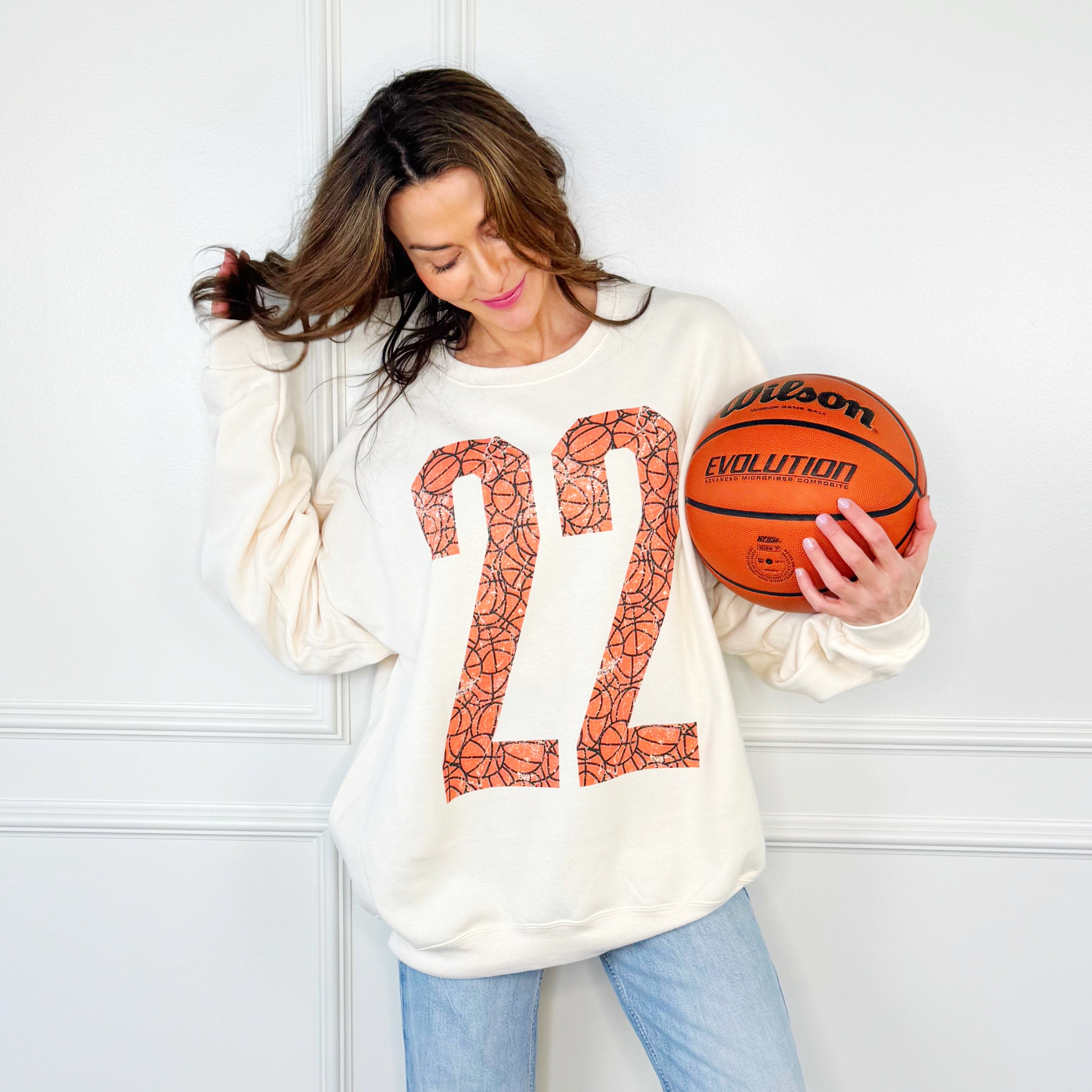 Custom Basketball Number Sweatshirt