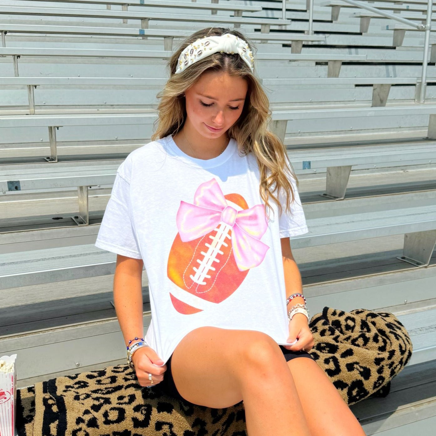 Football Bow Youth & Adult Tee