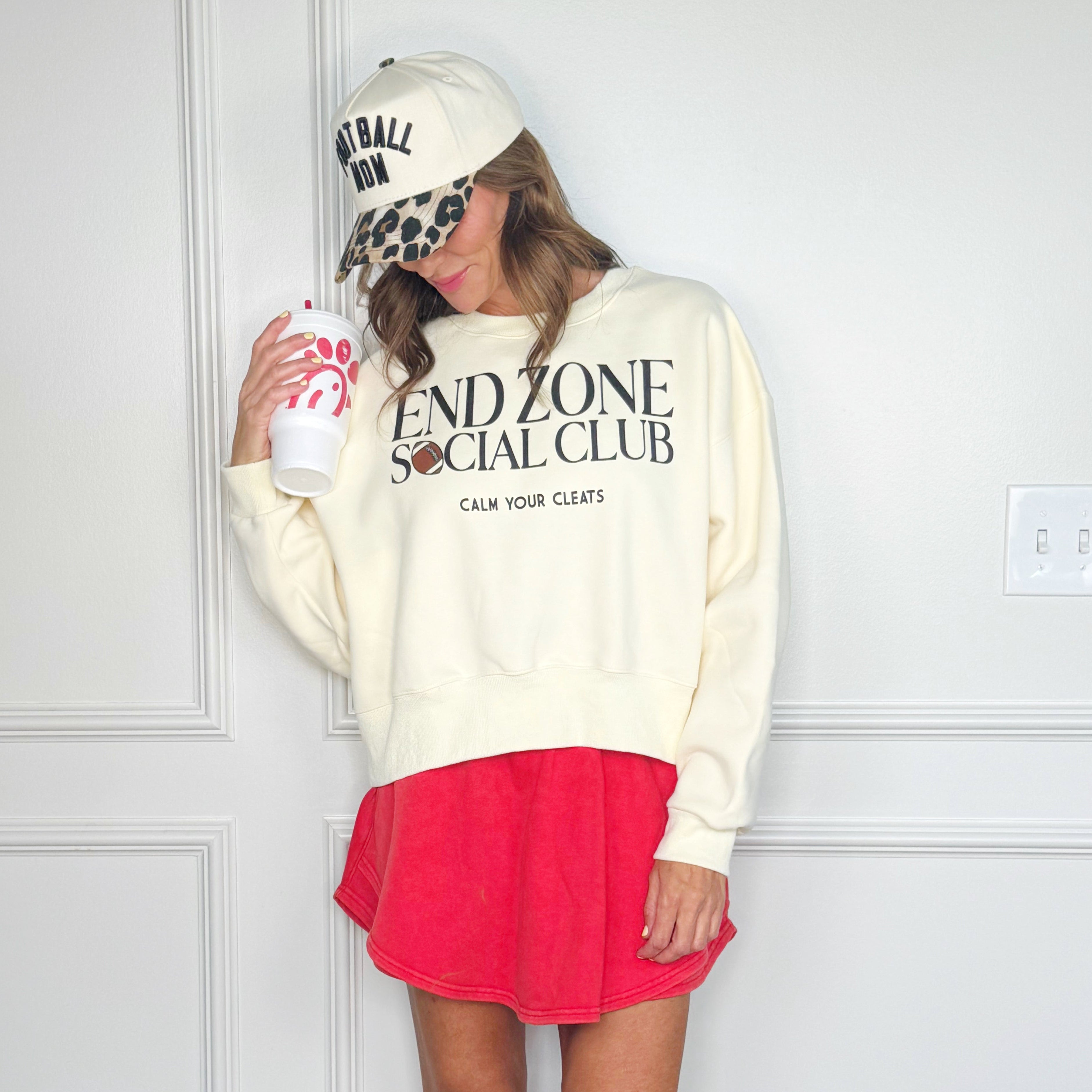 End Zone Social Club Crop Sweatshirt