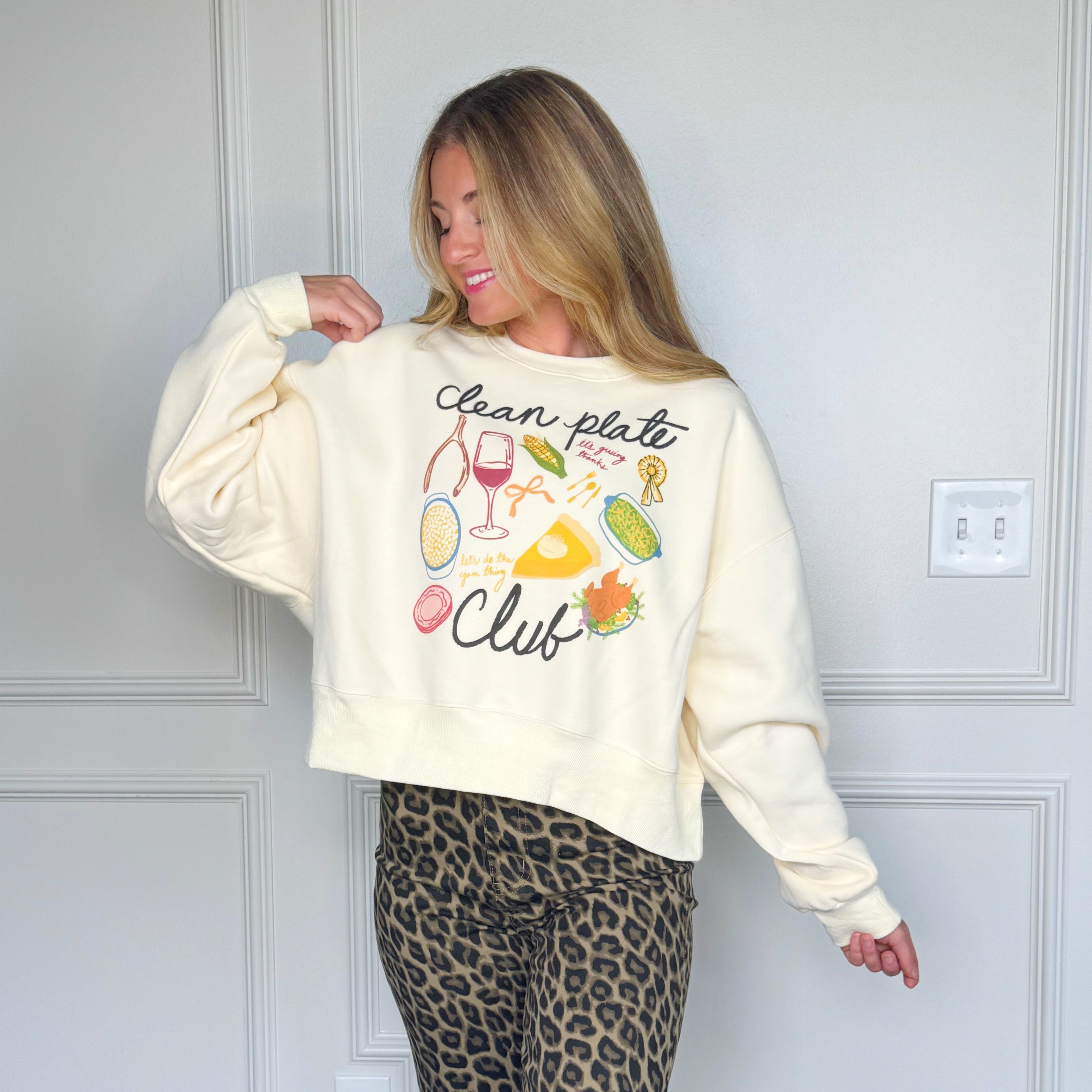 Clean Plate Club Cropped Sweatshirt