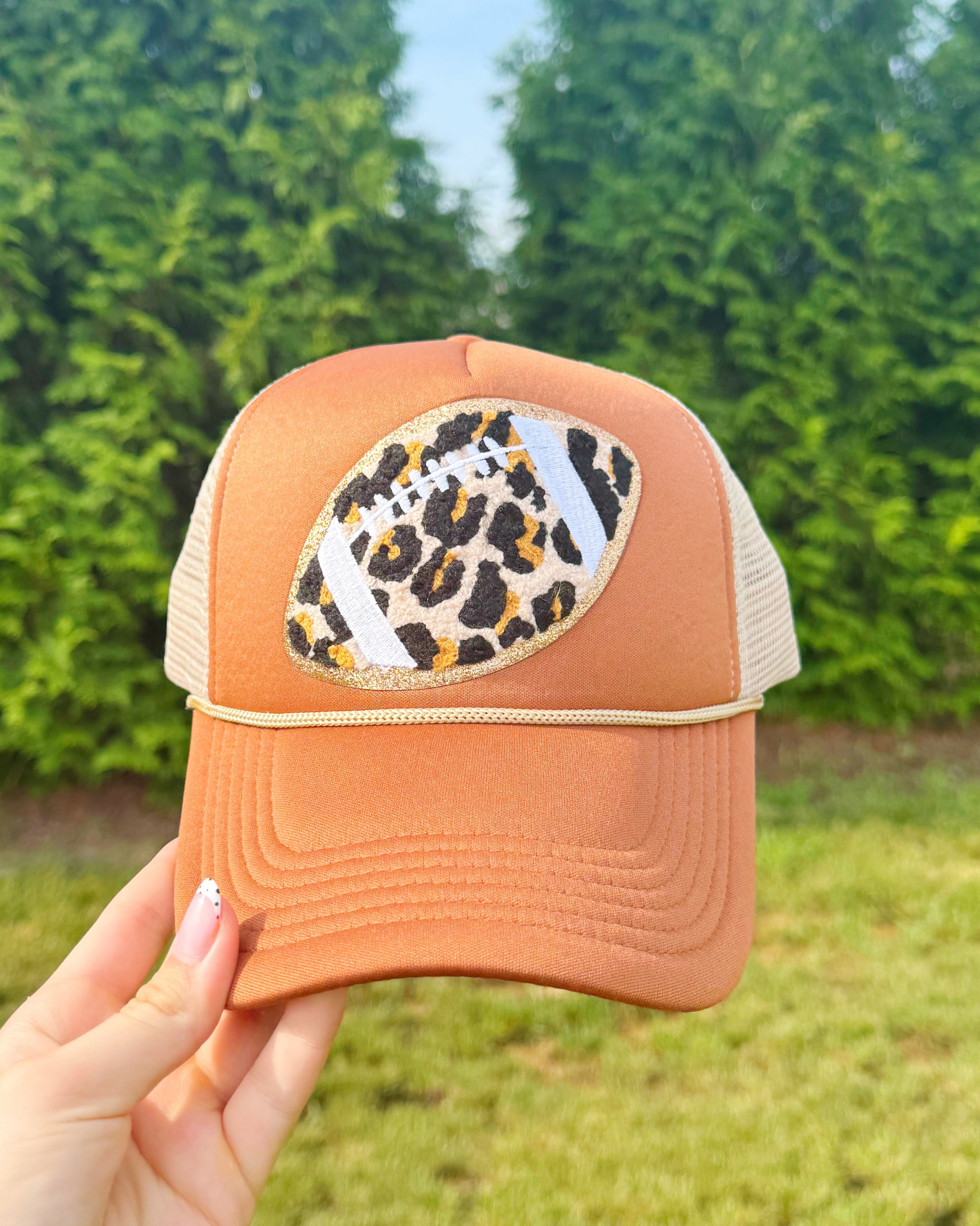 Leopard Football Patch Hat