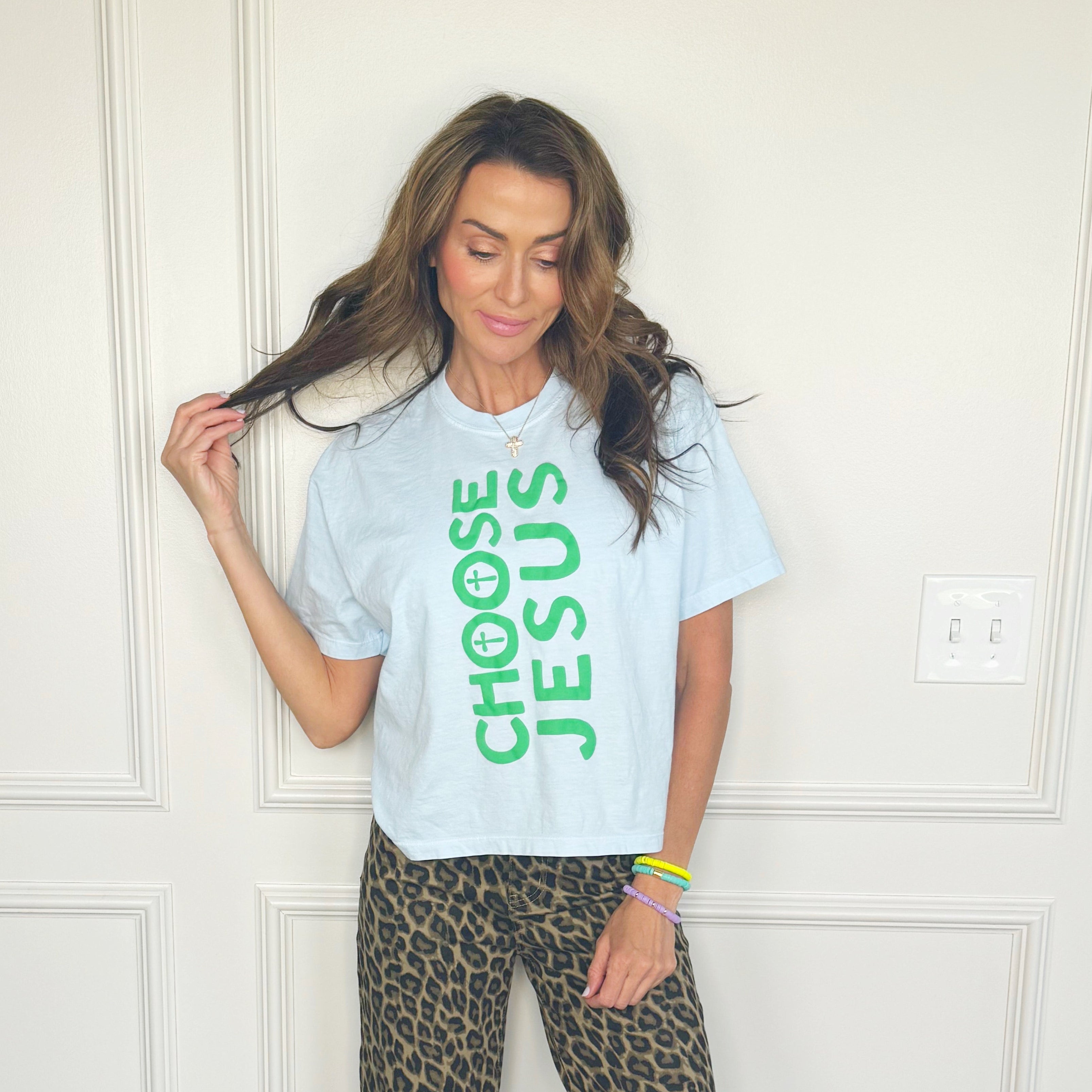 Choose Jesus Puff Crop Tee