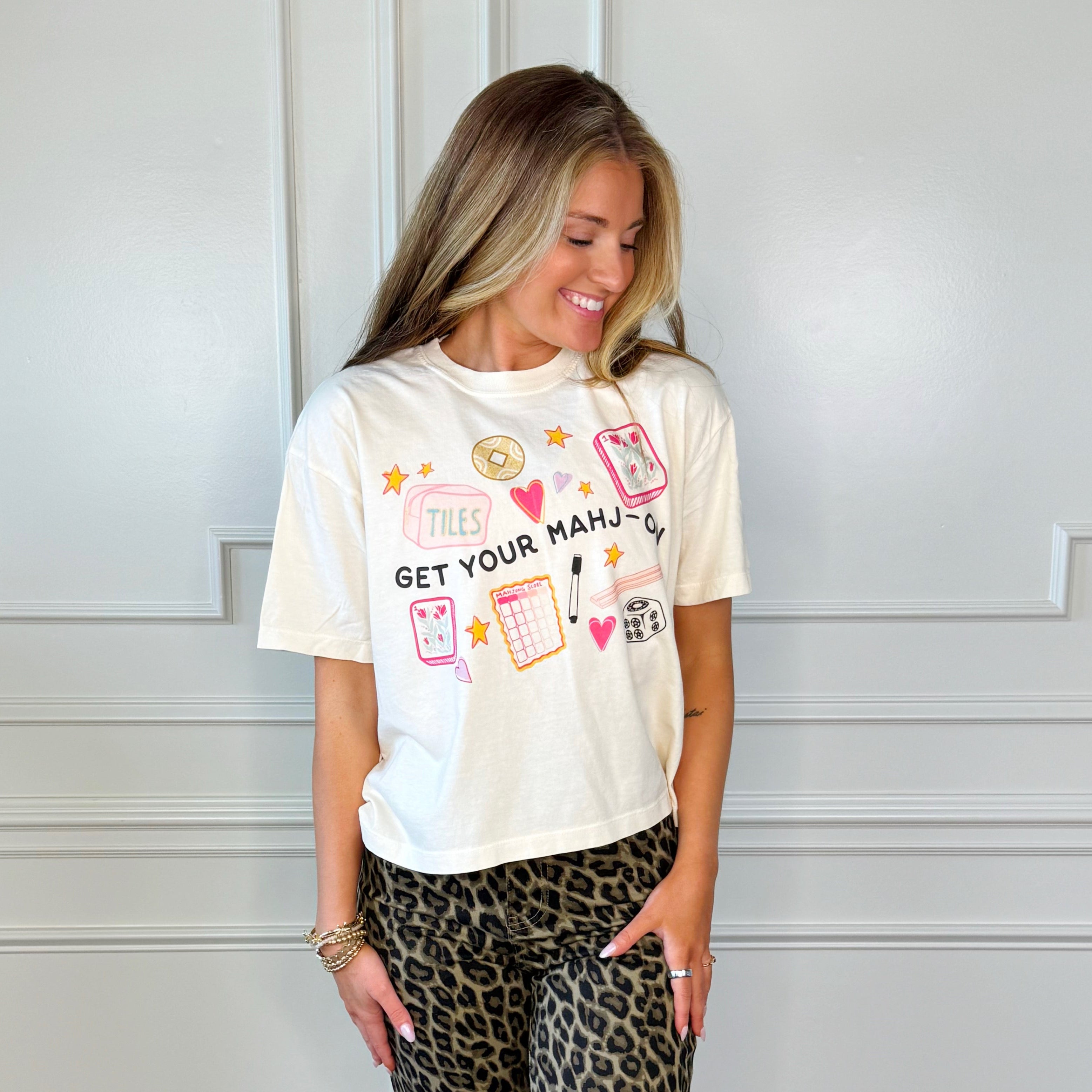 Get Your Mahj-On Crop Tee