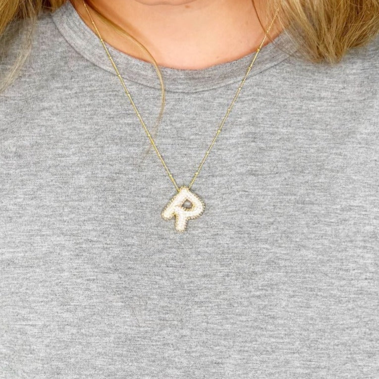 Bubble Initial Necklace