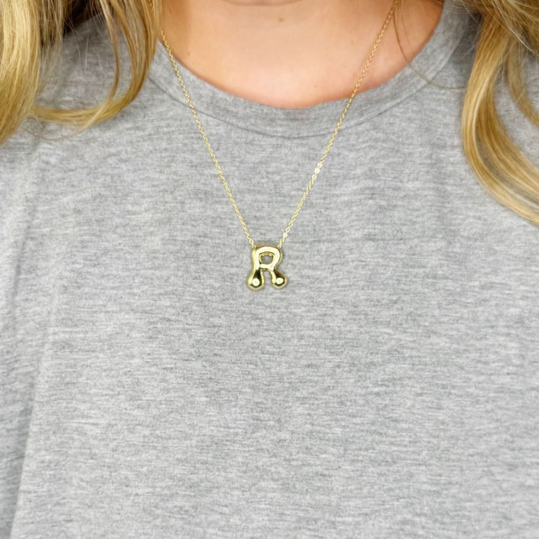 Bubble Initial Necklace
