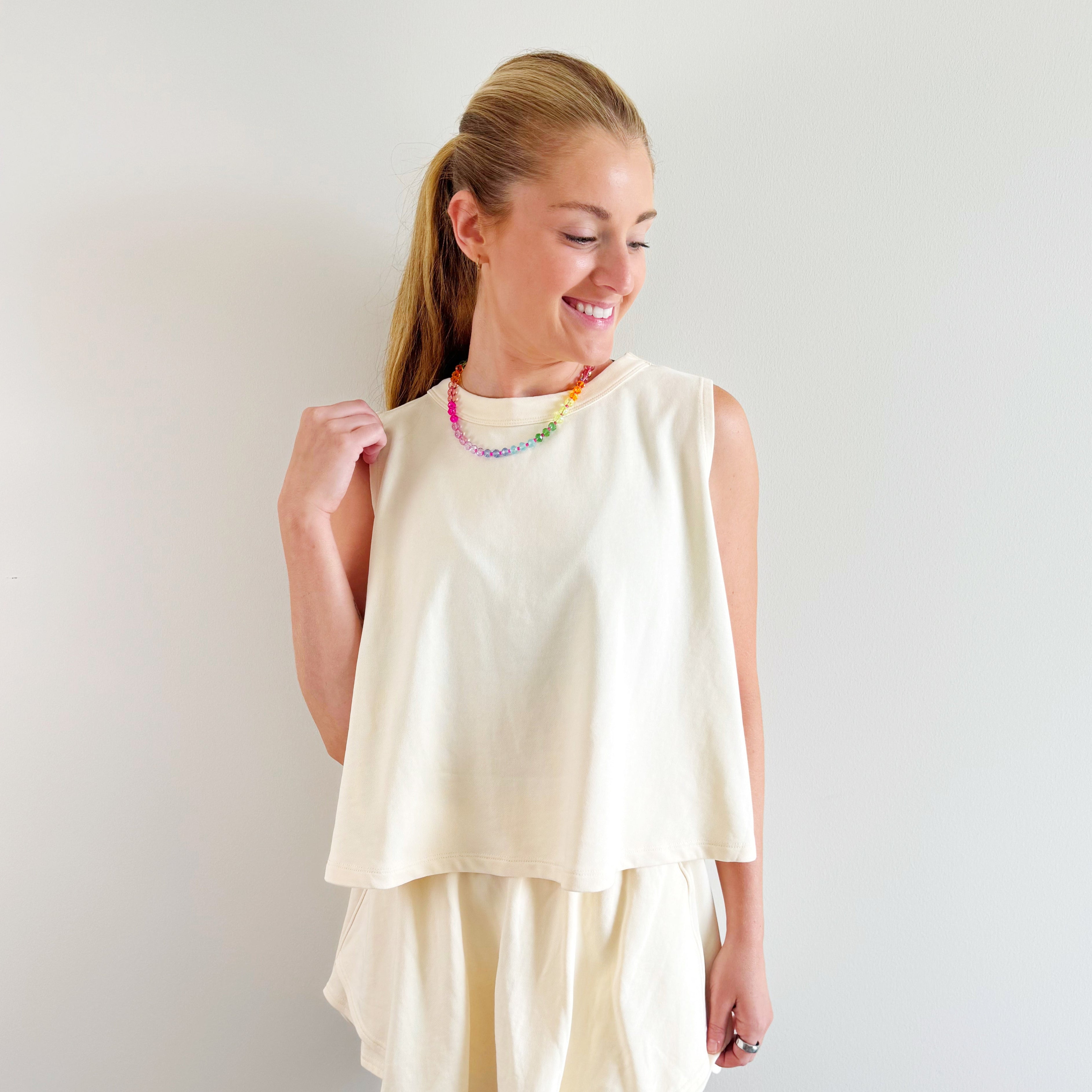 Ivory Flowy Tank