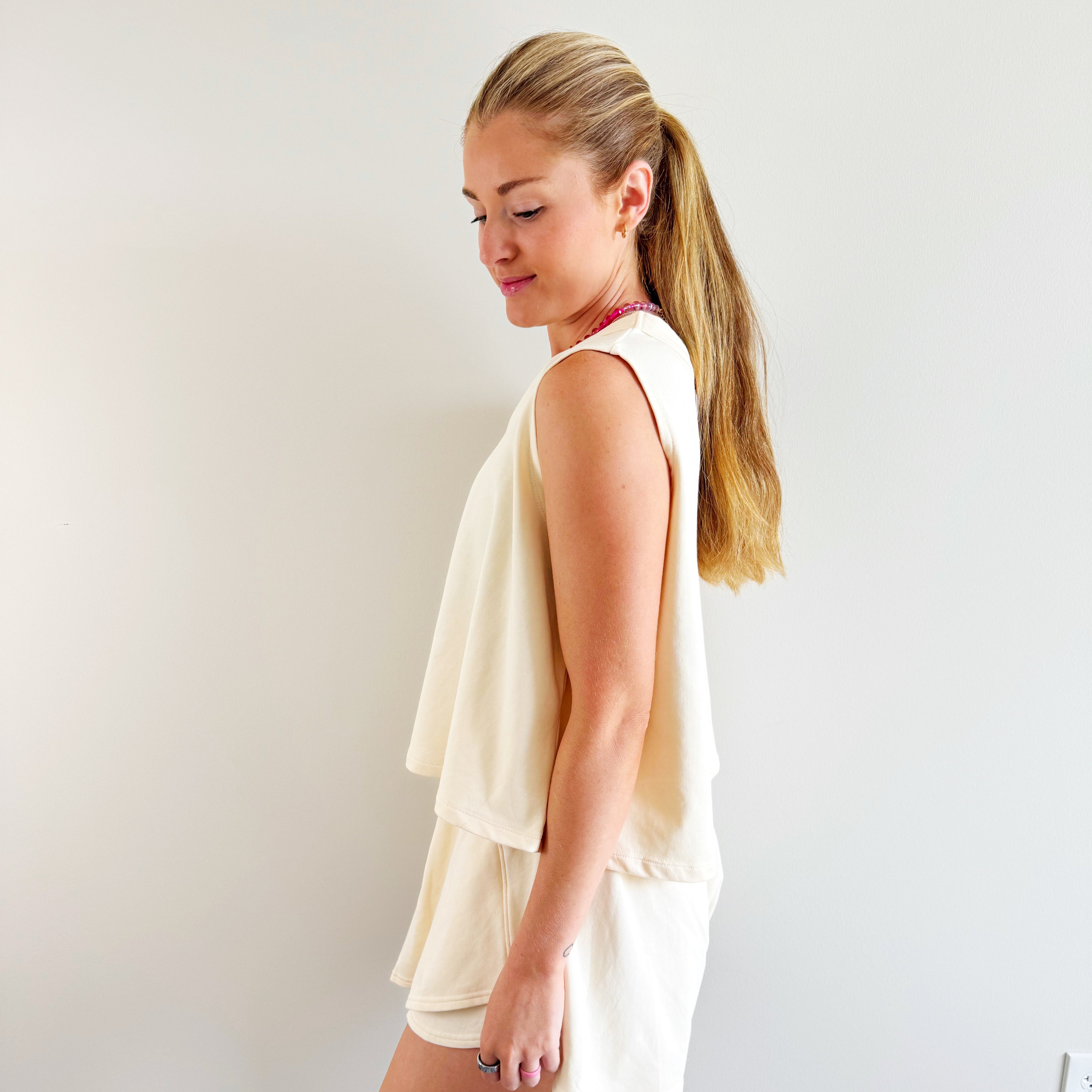 Ivory Flowy Tank