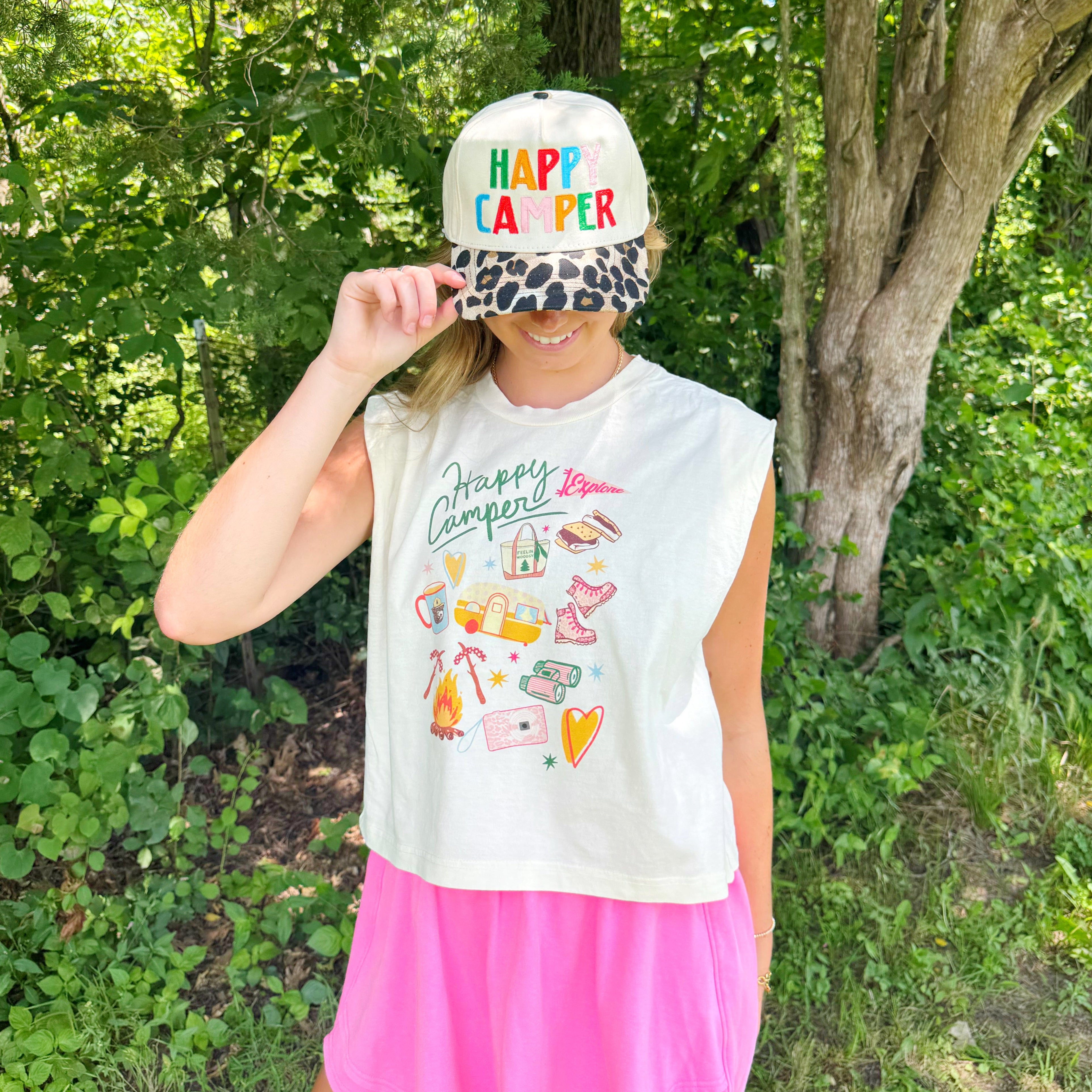 Happy Camper Collage Tank