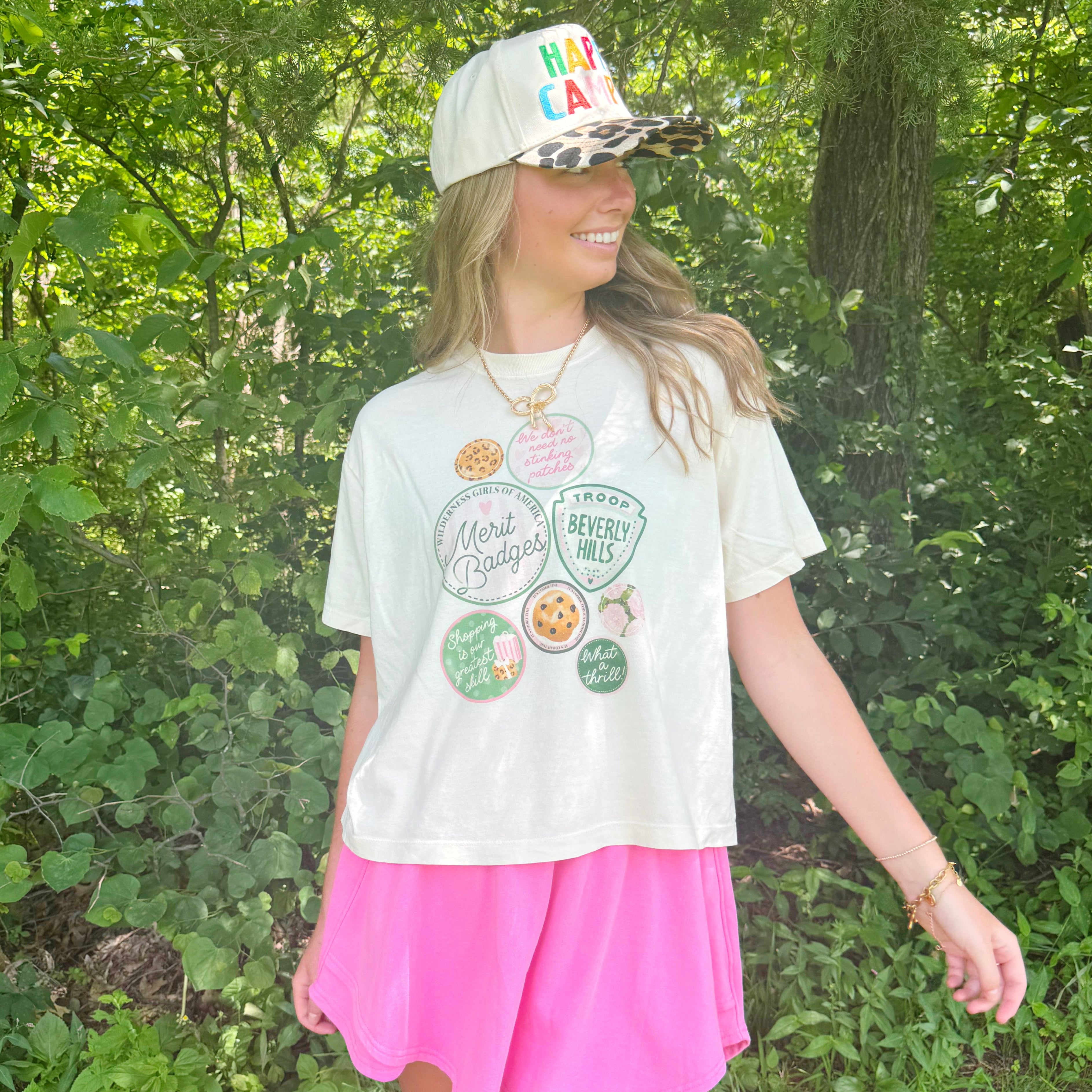 What a Thrill Badges Crop Tee