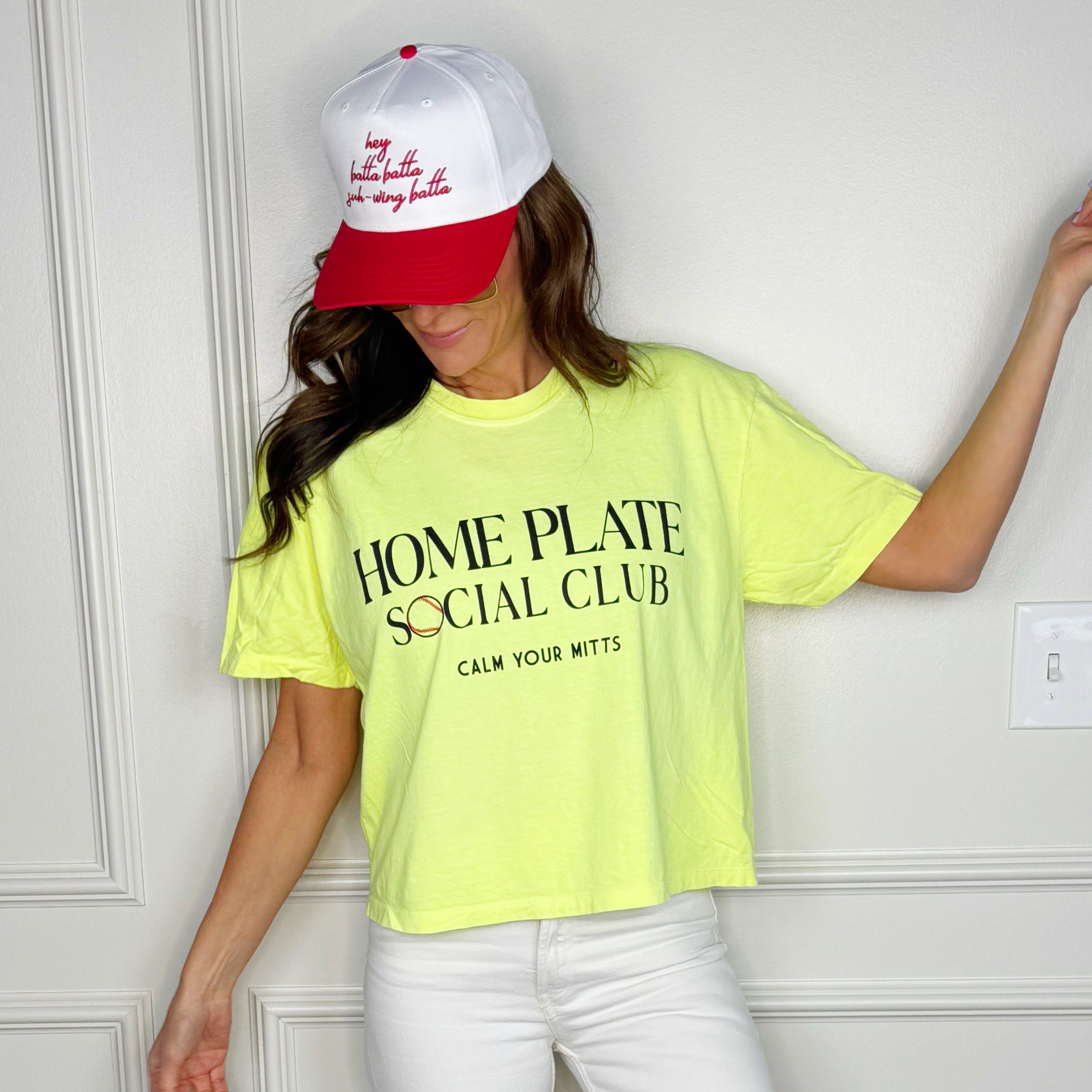 Home Plate Social Club Softball Cropped Tee