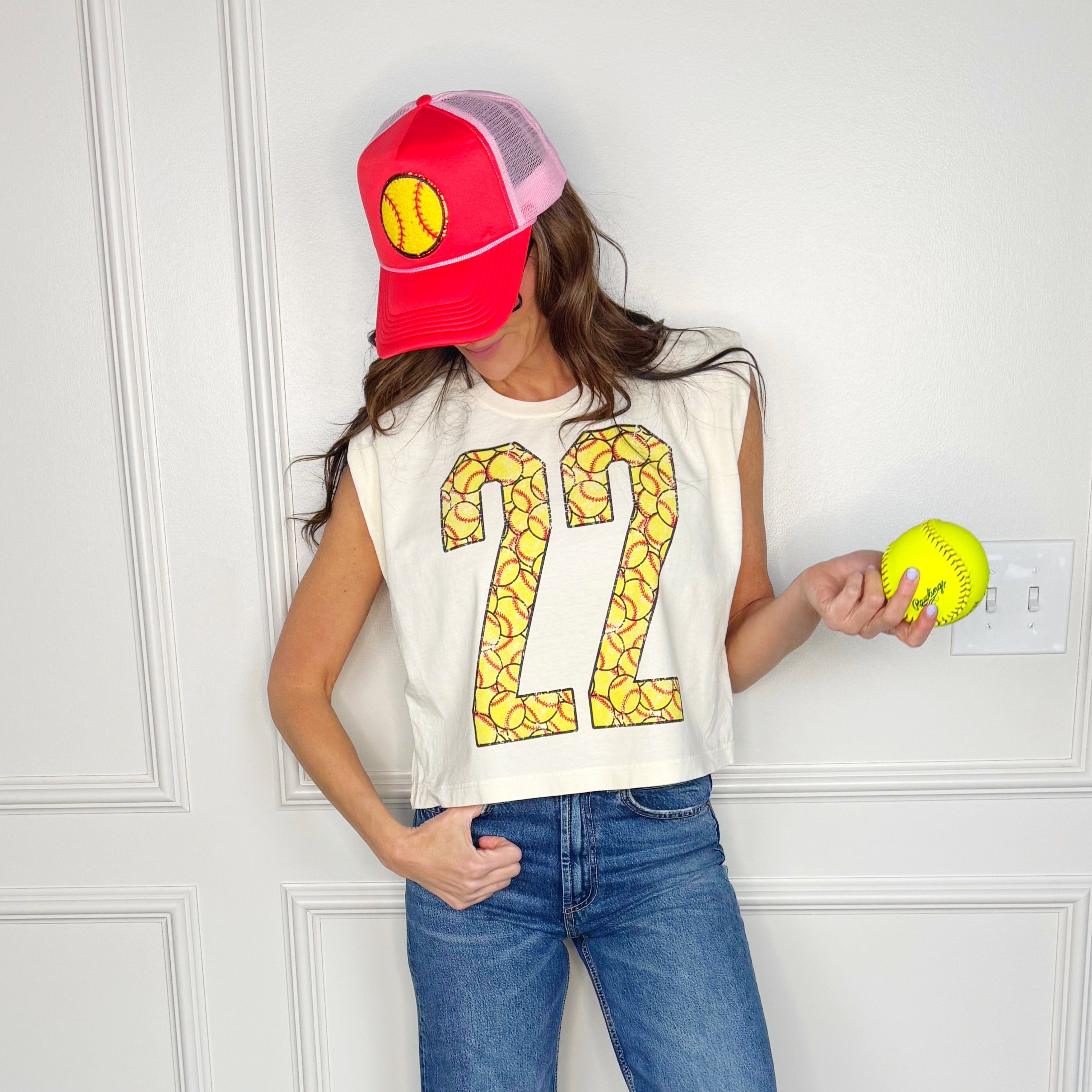 Custom Softball Number Tank