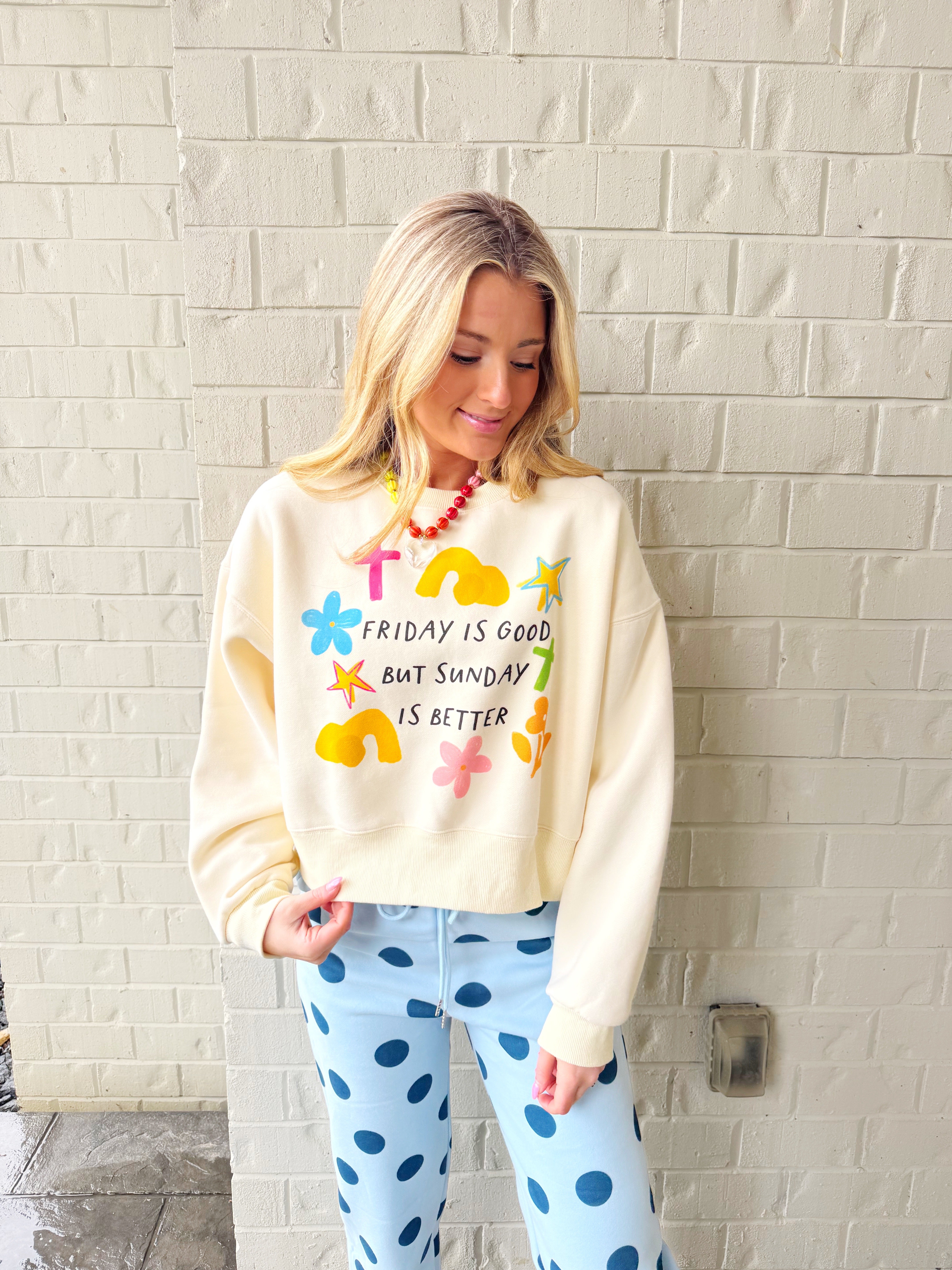 The Sunday Promise Crop Sweatshirt